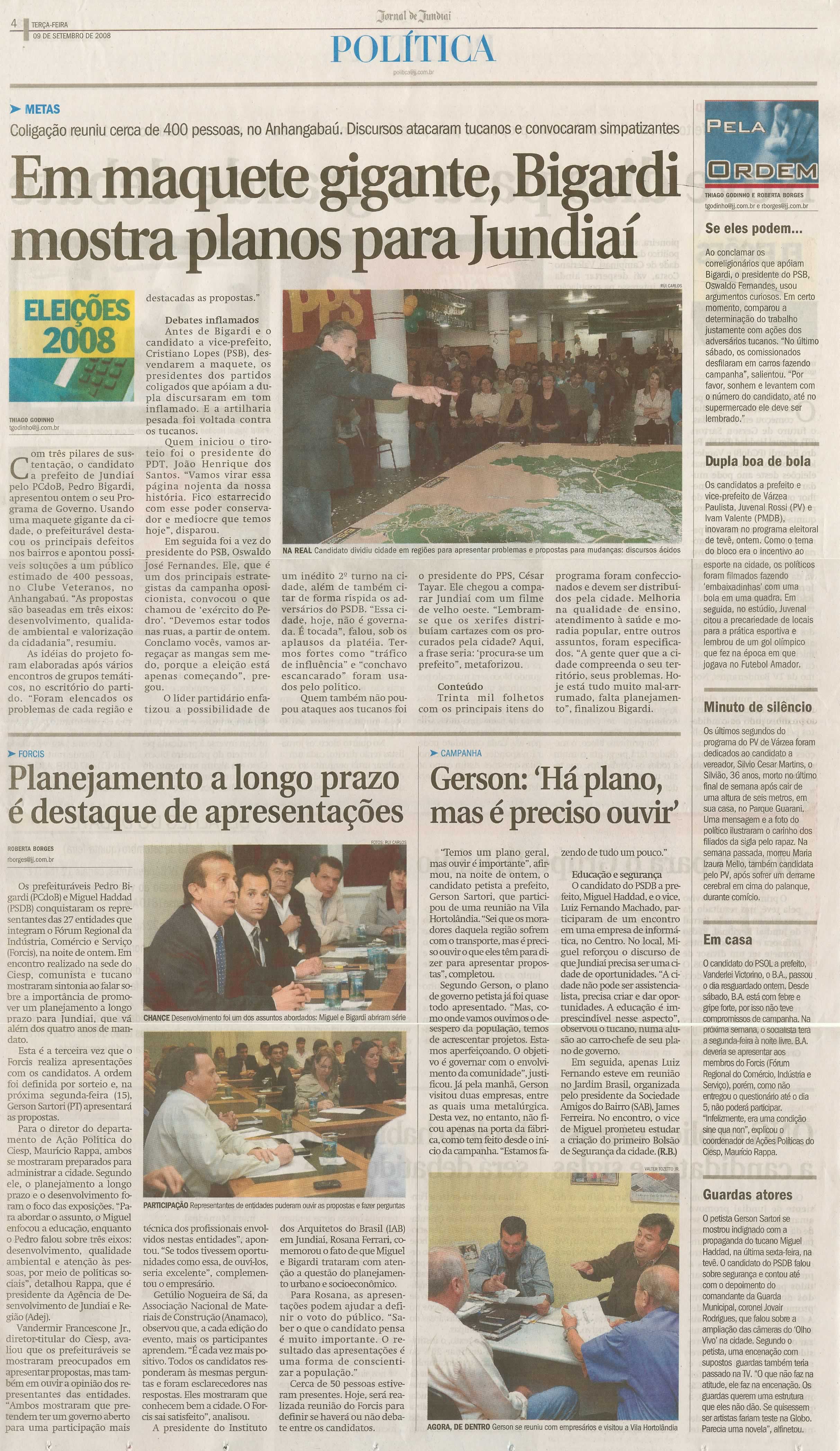 Jornal de Jundiaí - 09/09/2008