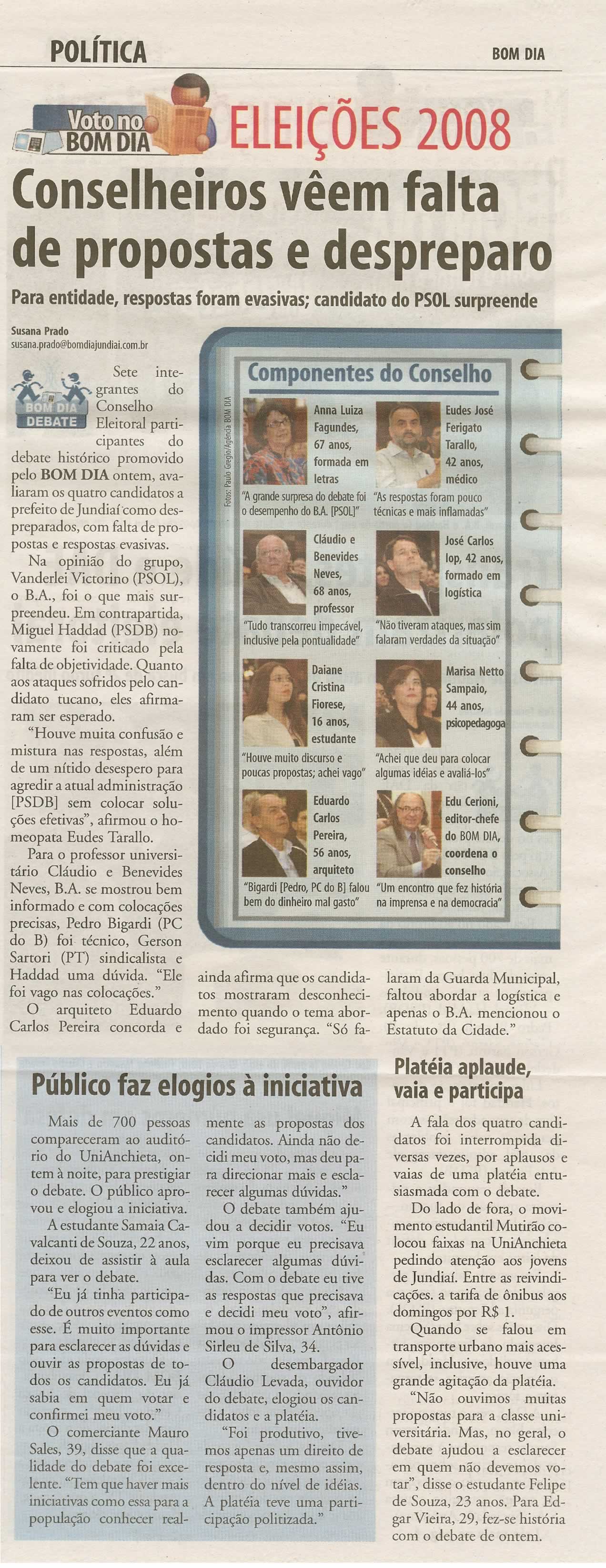 Bom Dia Jundiaí - 10/09/2008