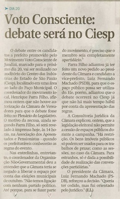 Jornal de Jundiaí - 10/09/2008