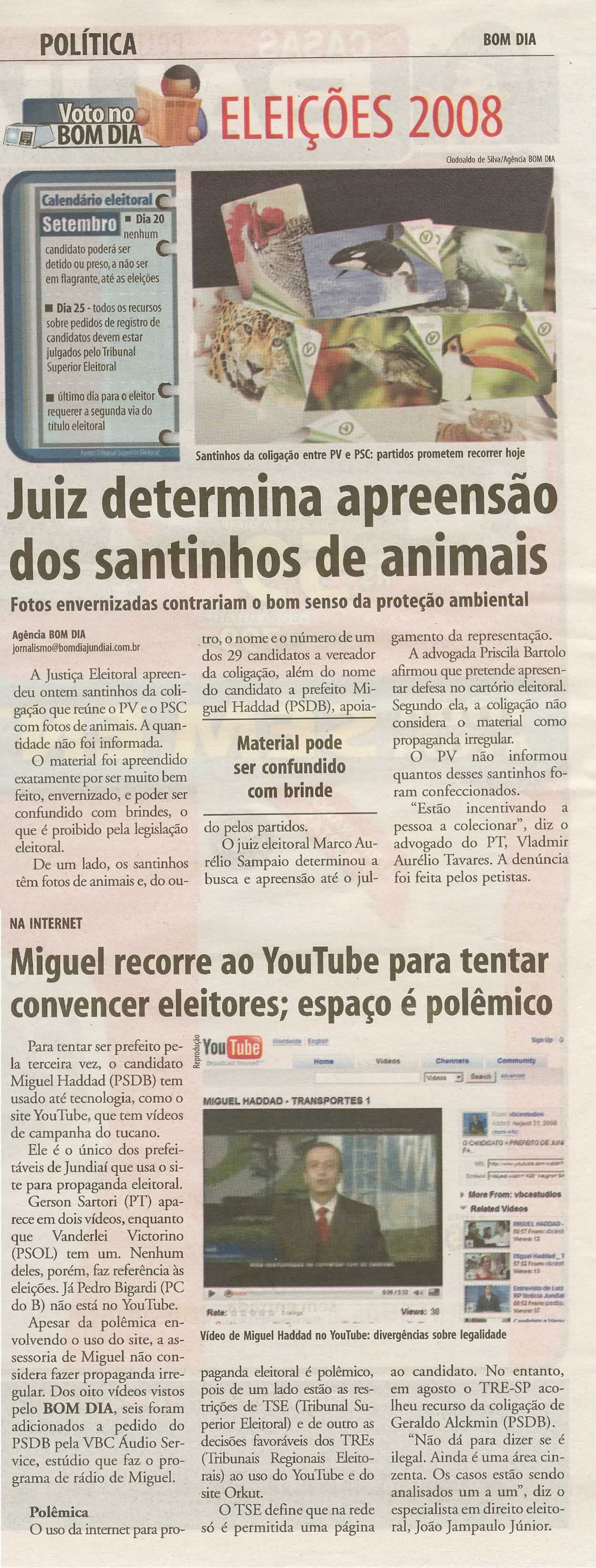 Bom Dia Jundiaí - 12/09/2008