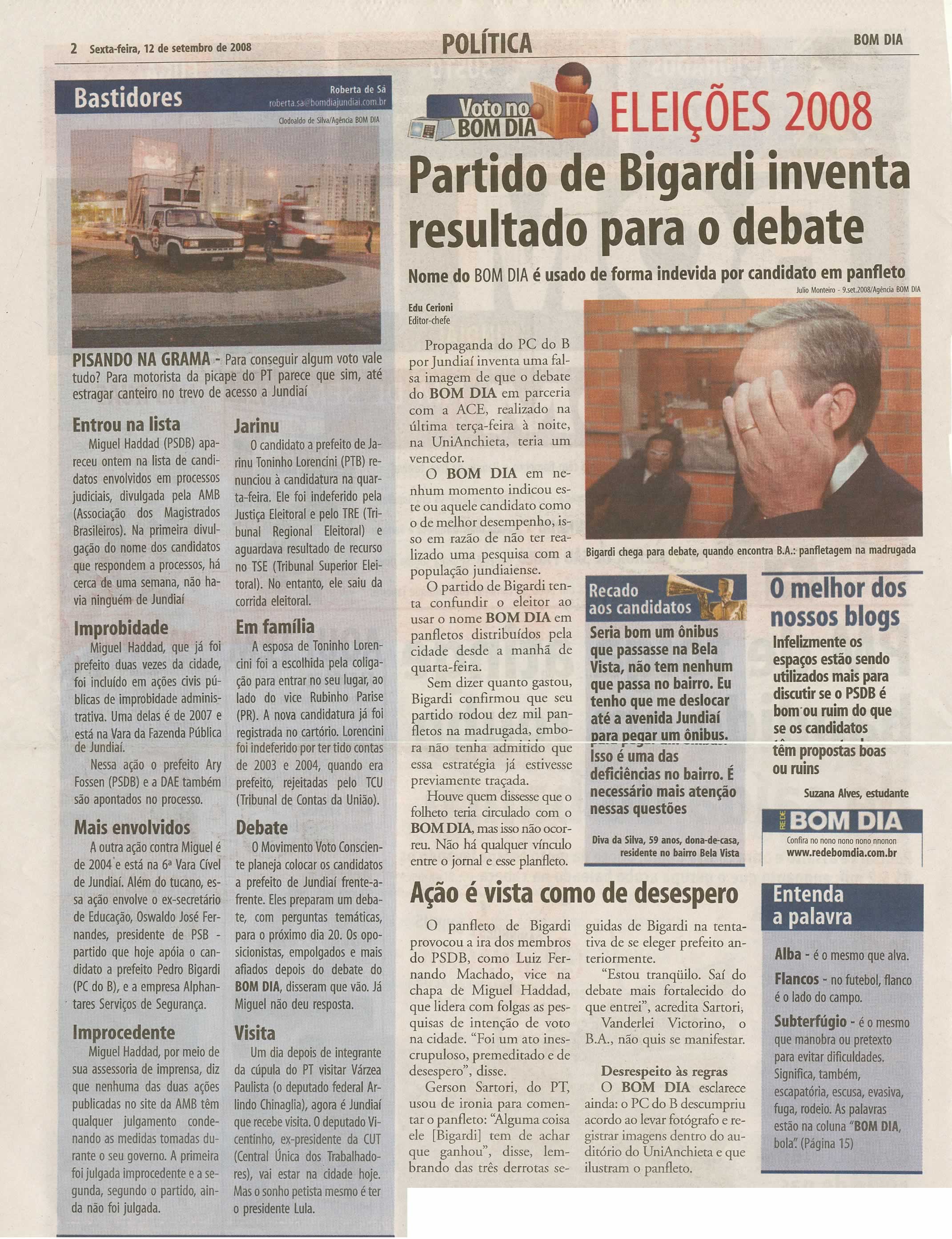 Bom Dia Jundiaí - 12/09/2008