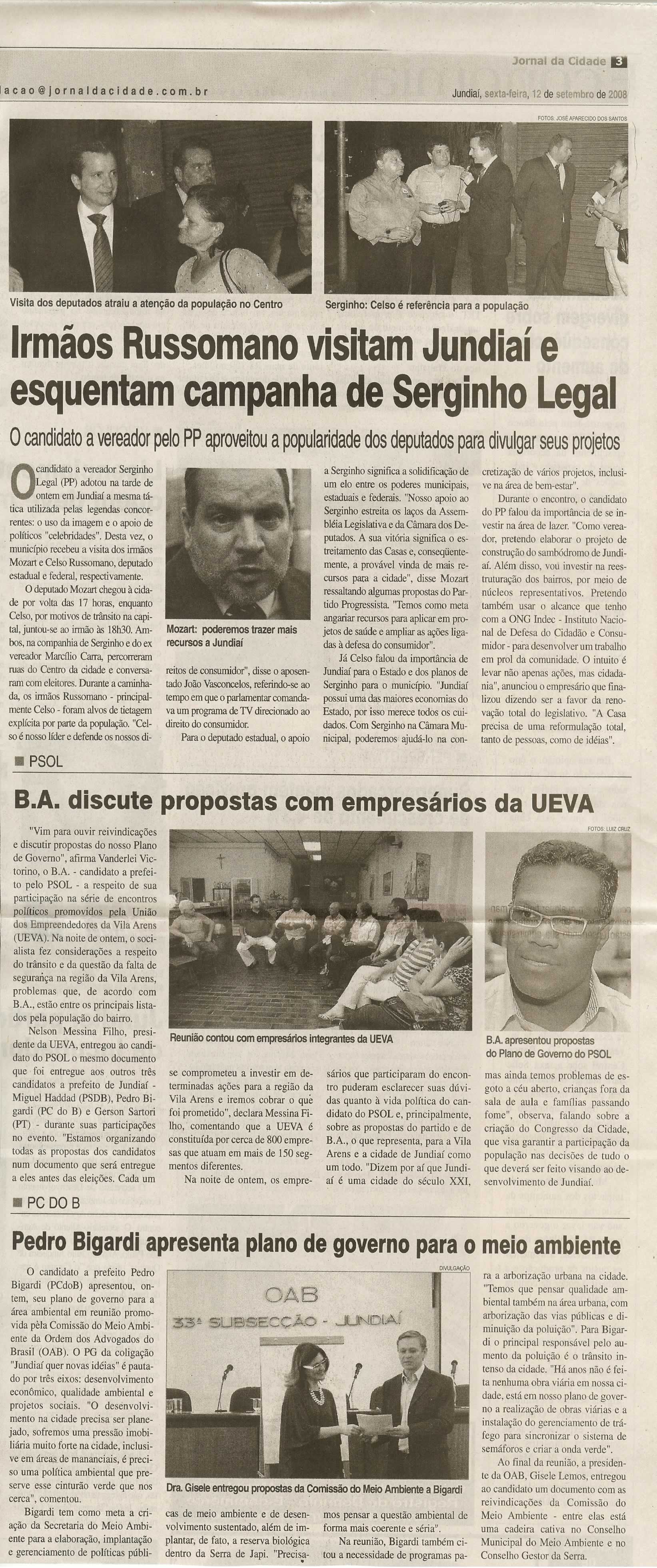 Jornal da Cidade - 12/09/2008