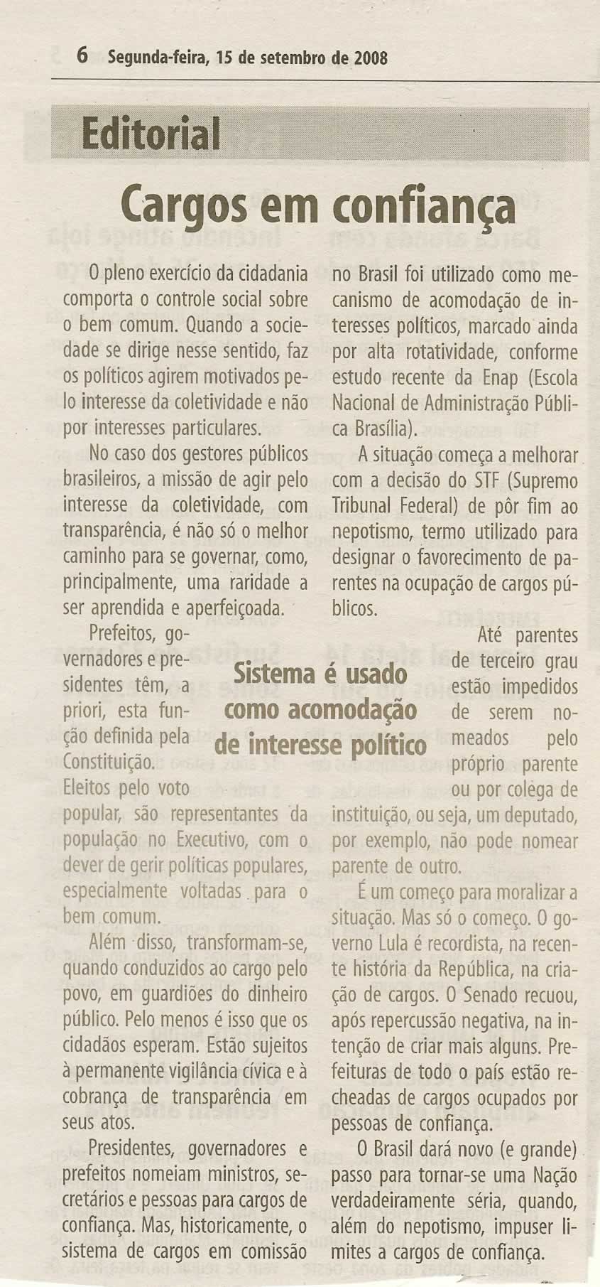 Bom Dia Jundiaí - 15/09/2008