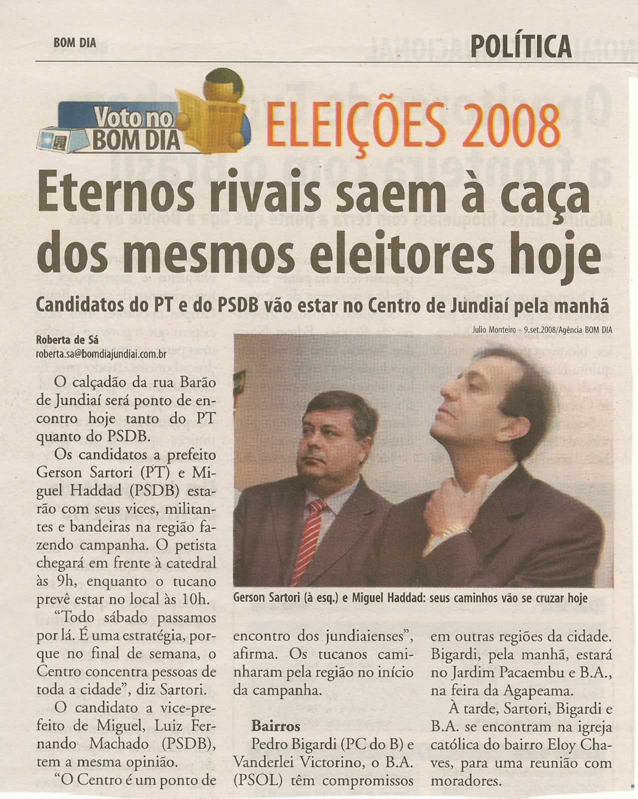 Bom Dia Jundiaí - 15/09/2008