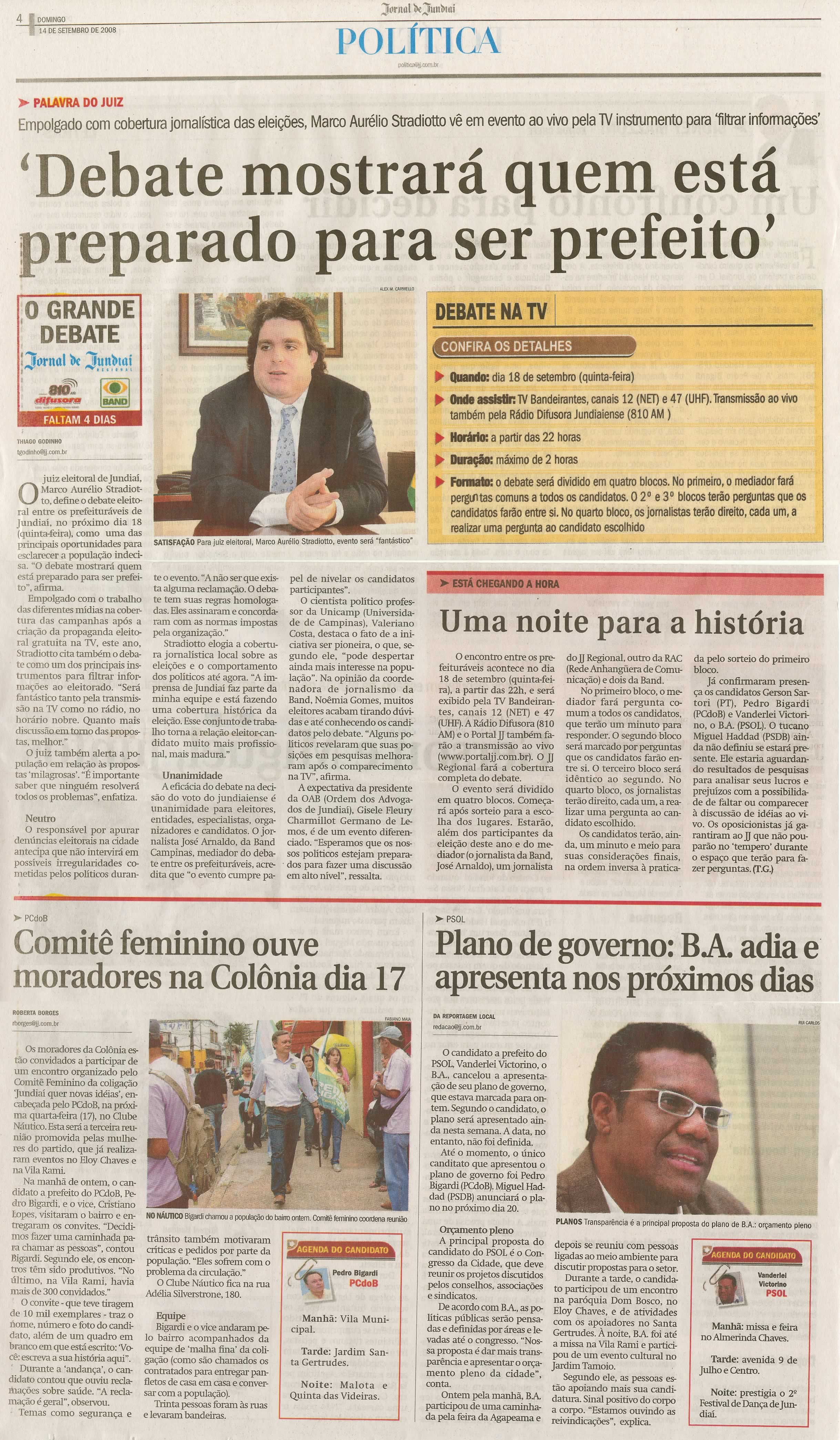Jornal de Jundiaí - 14/09/2008