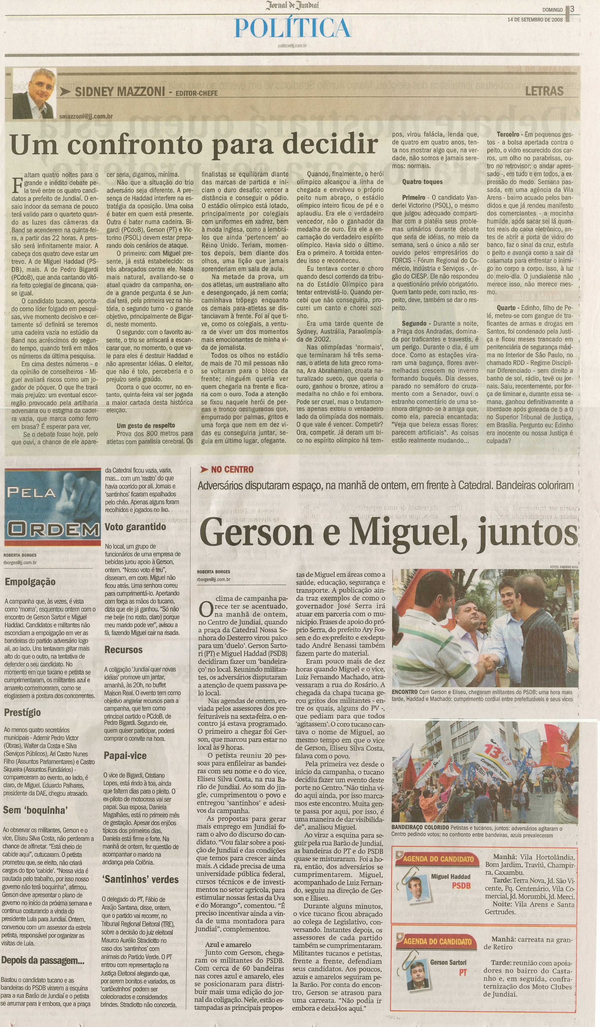 Jornal de Jundiaí - 14/09/2008