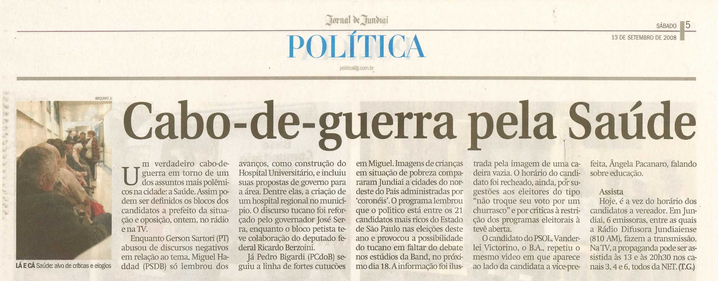 Jornal de Jundiaí - 13/09/2008