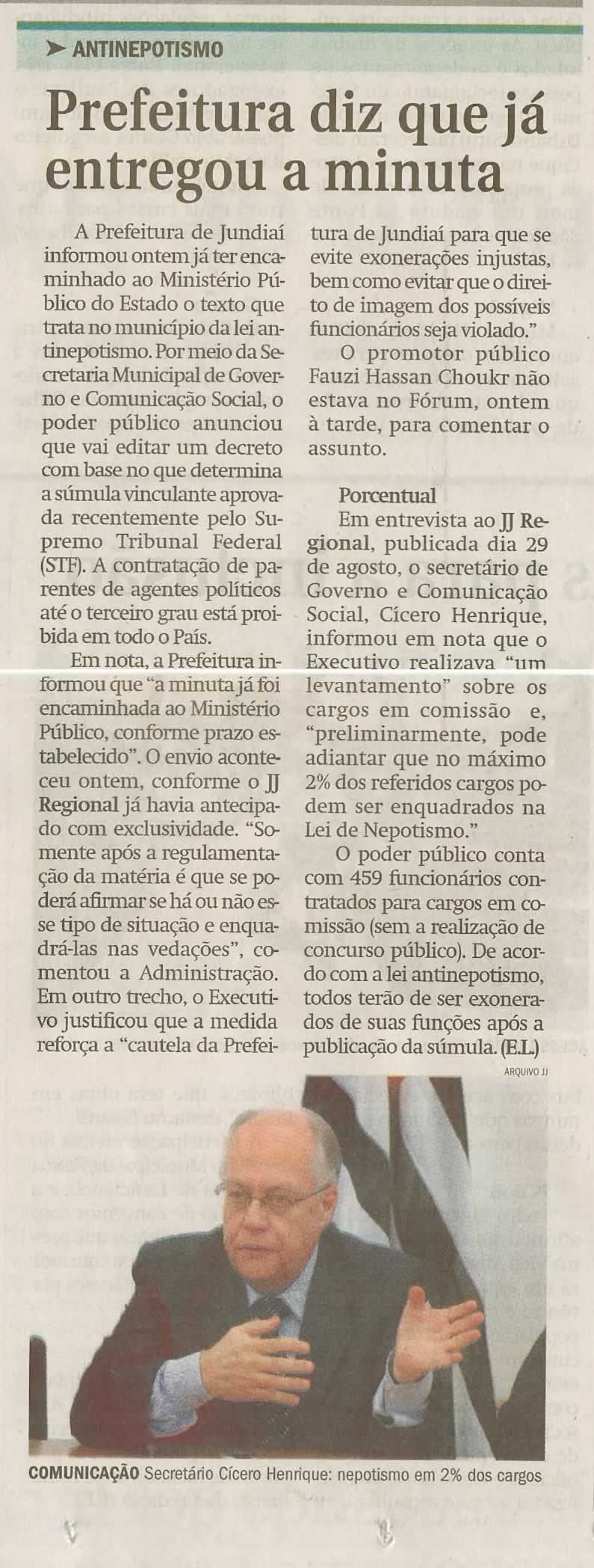 Jornal de Jundiaí - 16/09/2008