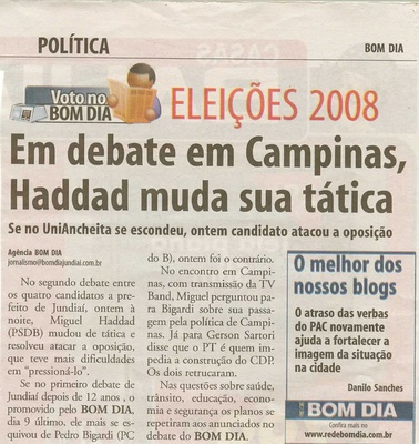 Bom Dia Jundiaí - 19/09/2008