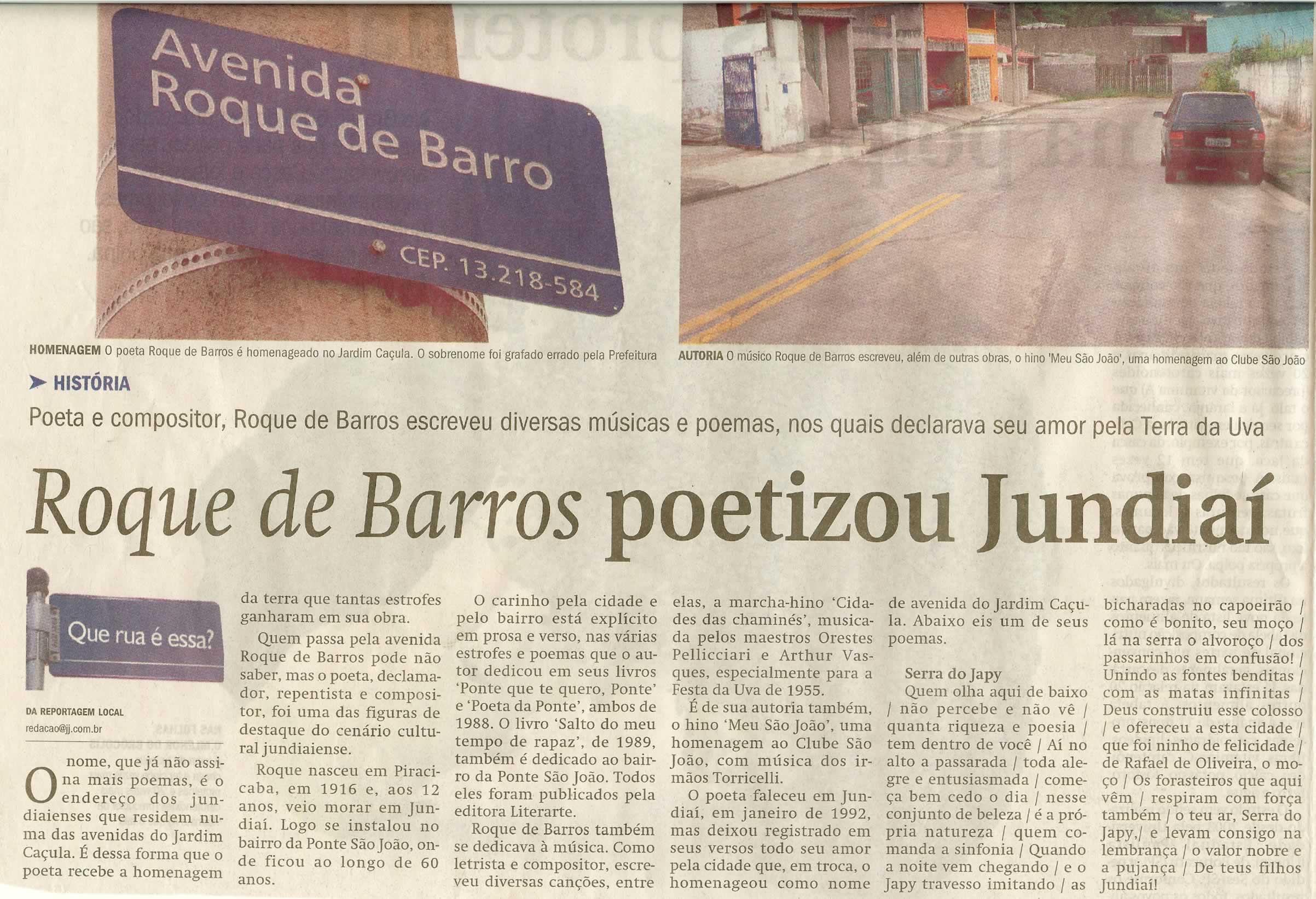 Jornal de Jundiaí - 21/09/2008