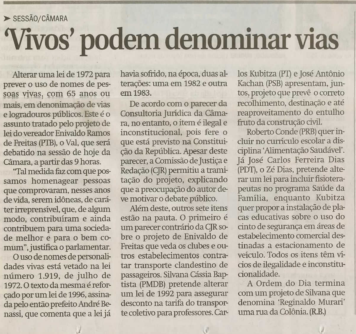 Jornal de Jundiaí - 23/09/2008