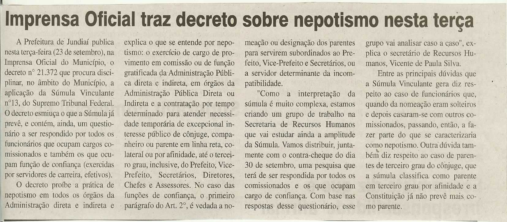 Jornal da Cidade - 23/09/2008