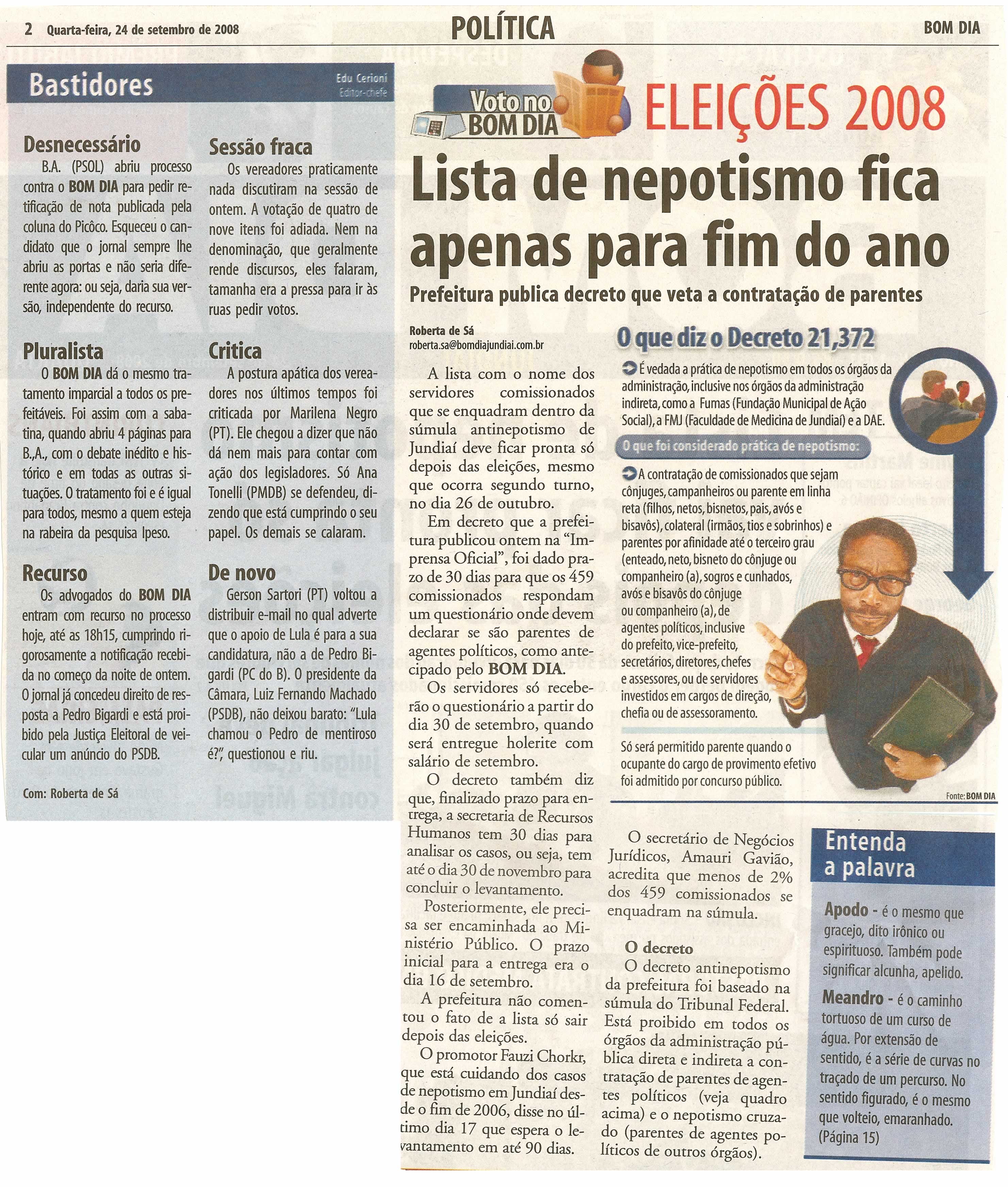 Bom Dia Jundiaí - 24/09/2008