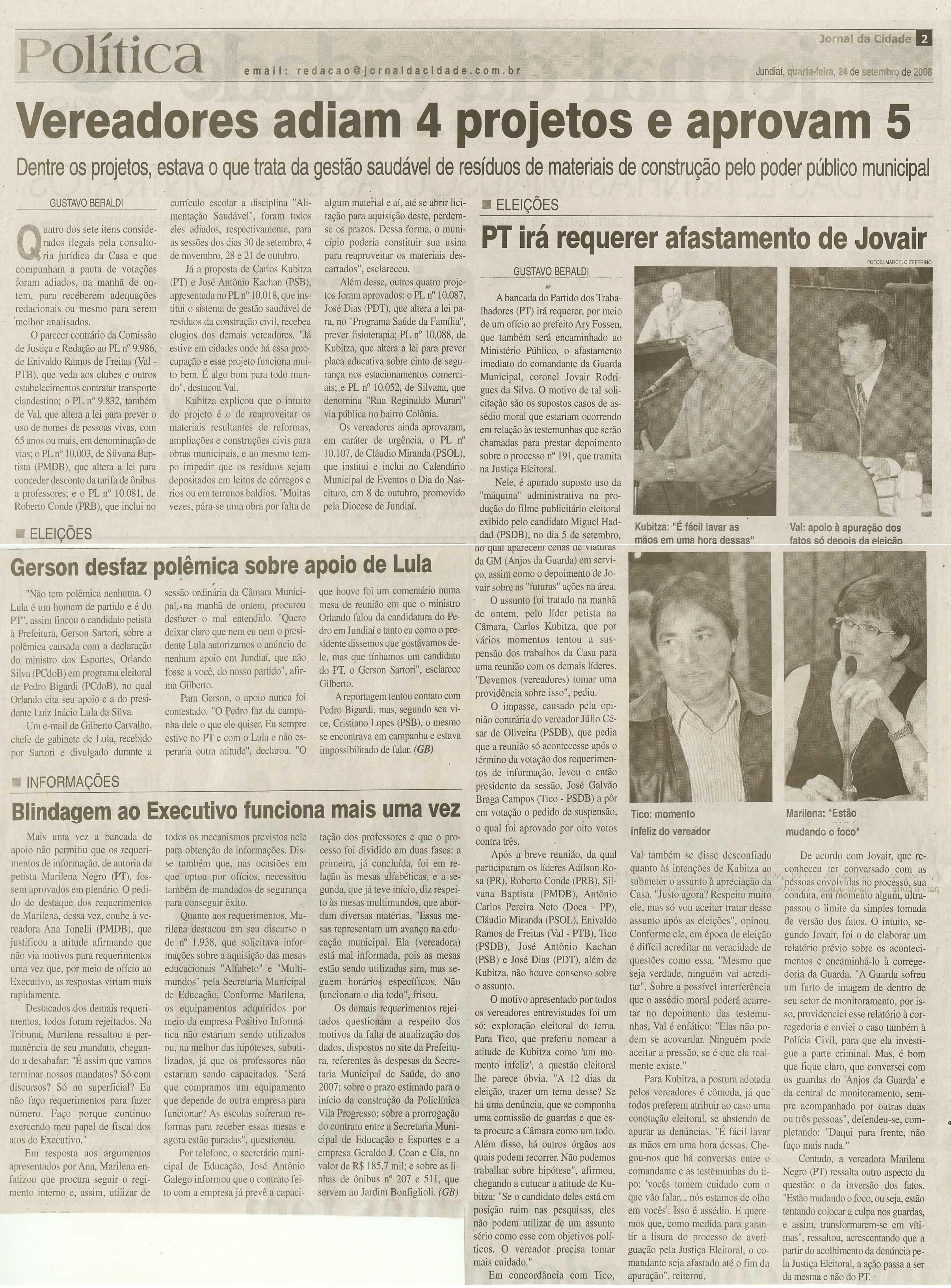 Jornal da Cidade - 24/09/2008