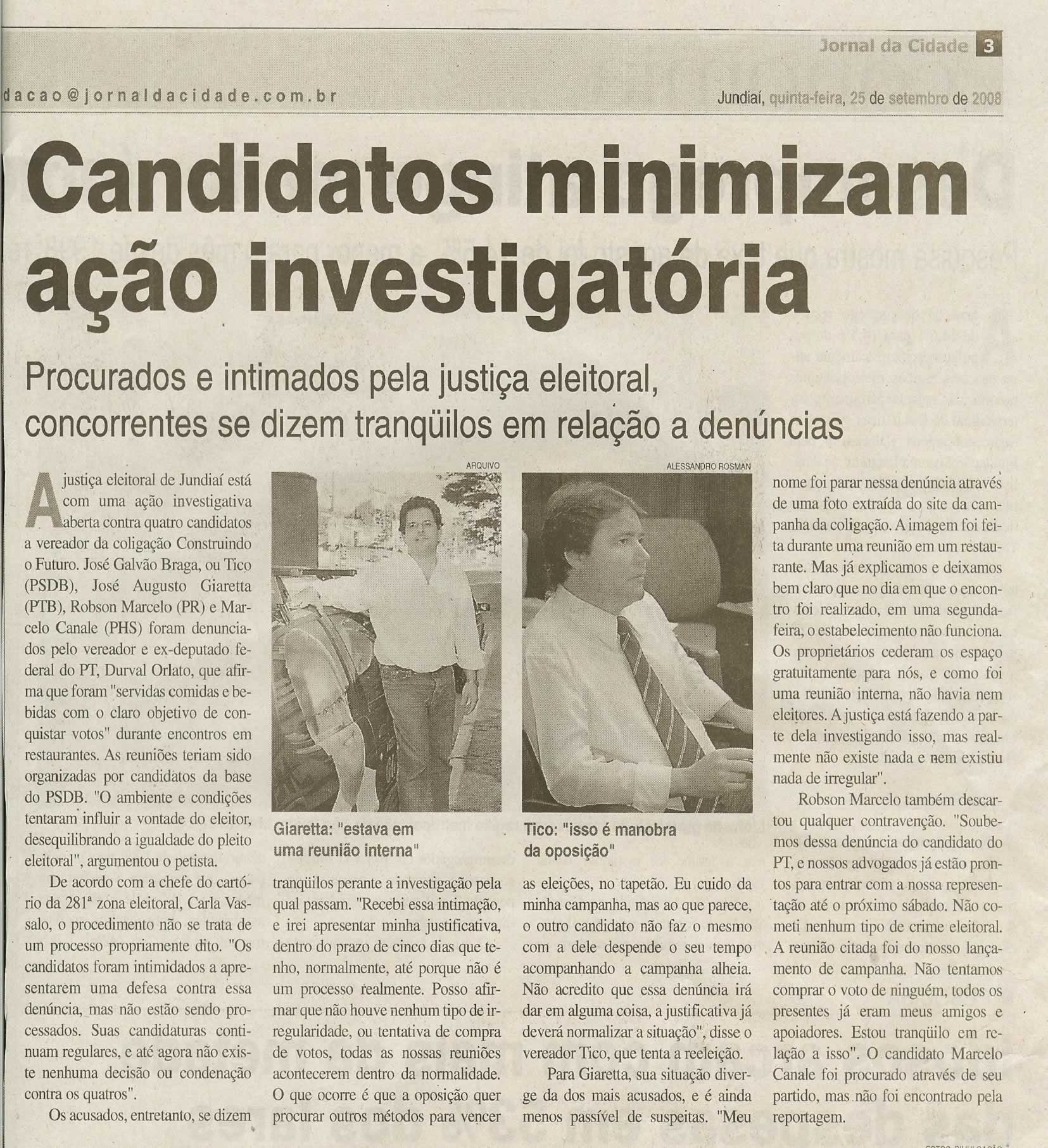 Jornal da Cidade - 25/09/2008