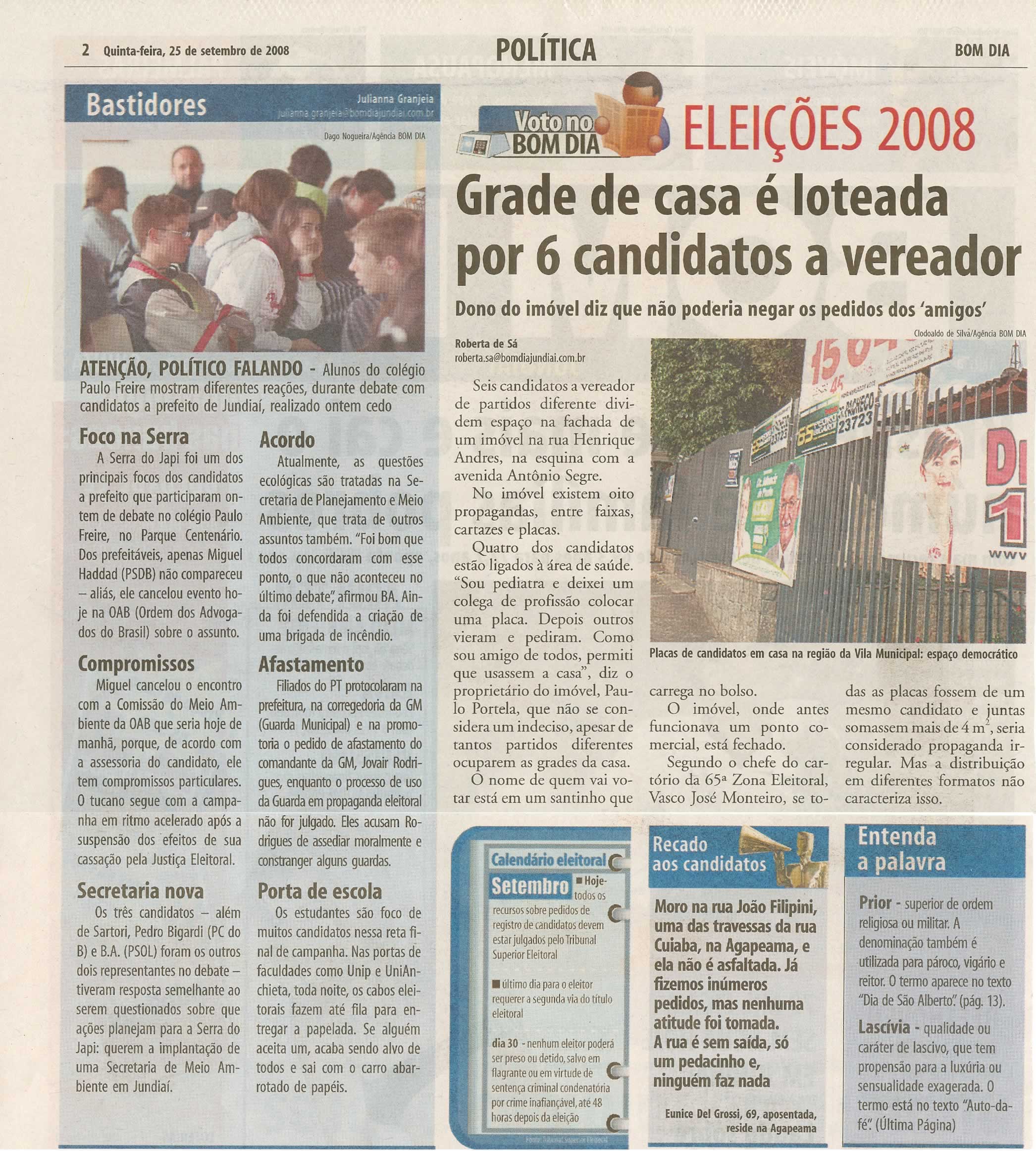 Bom Dia Jundiaí - 25/09/2008