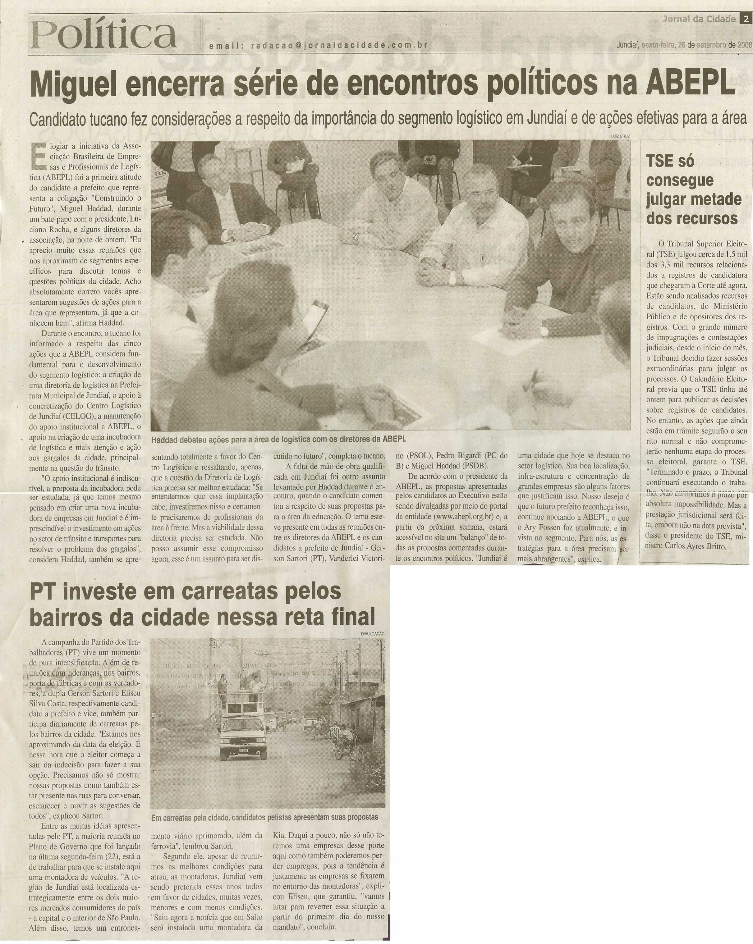 Jornal da Cidade - 26/09/2008