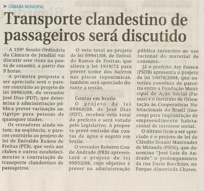 Jornal de Jundiaí - 29/09/2008