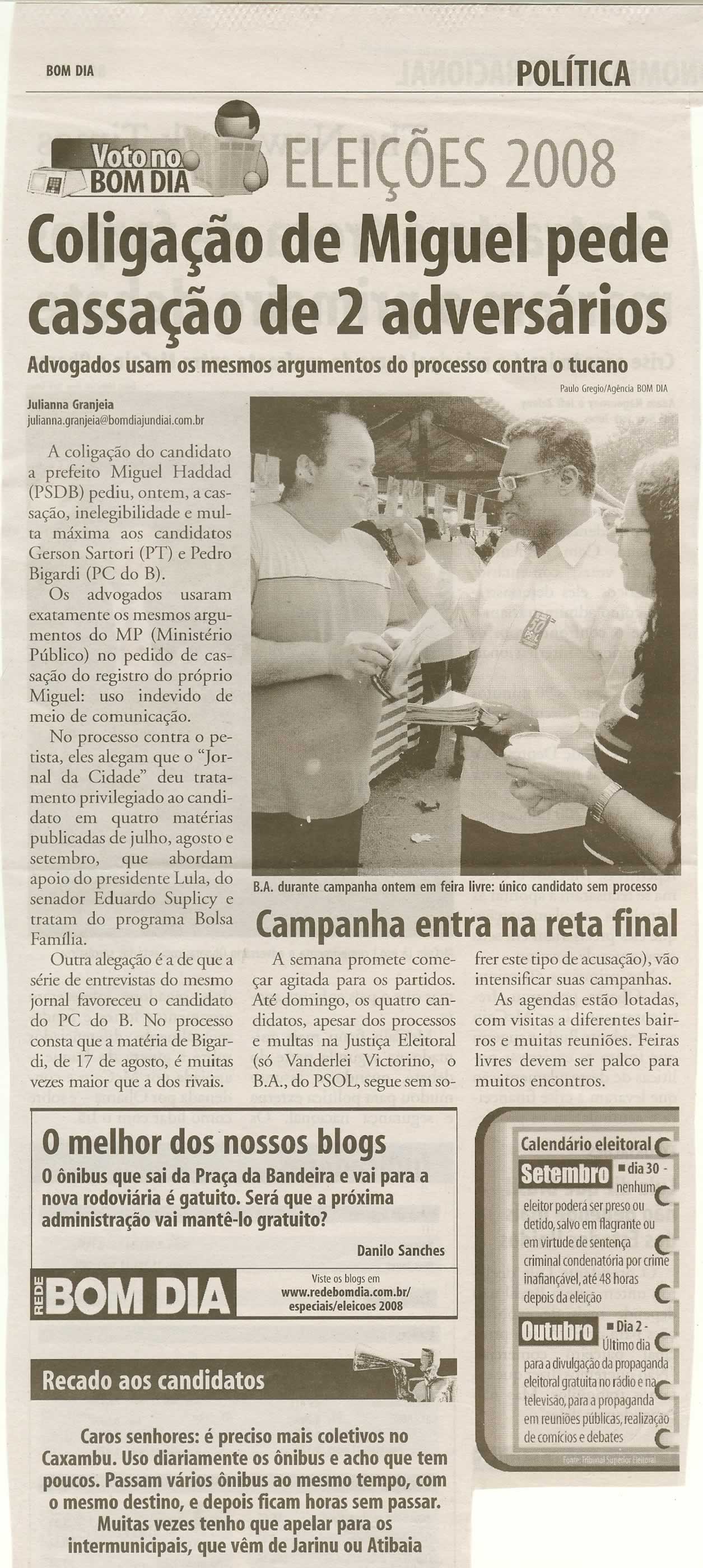 Bom Dia Jundiaí - 28/09/2008