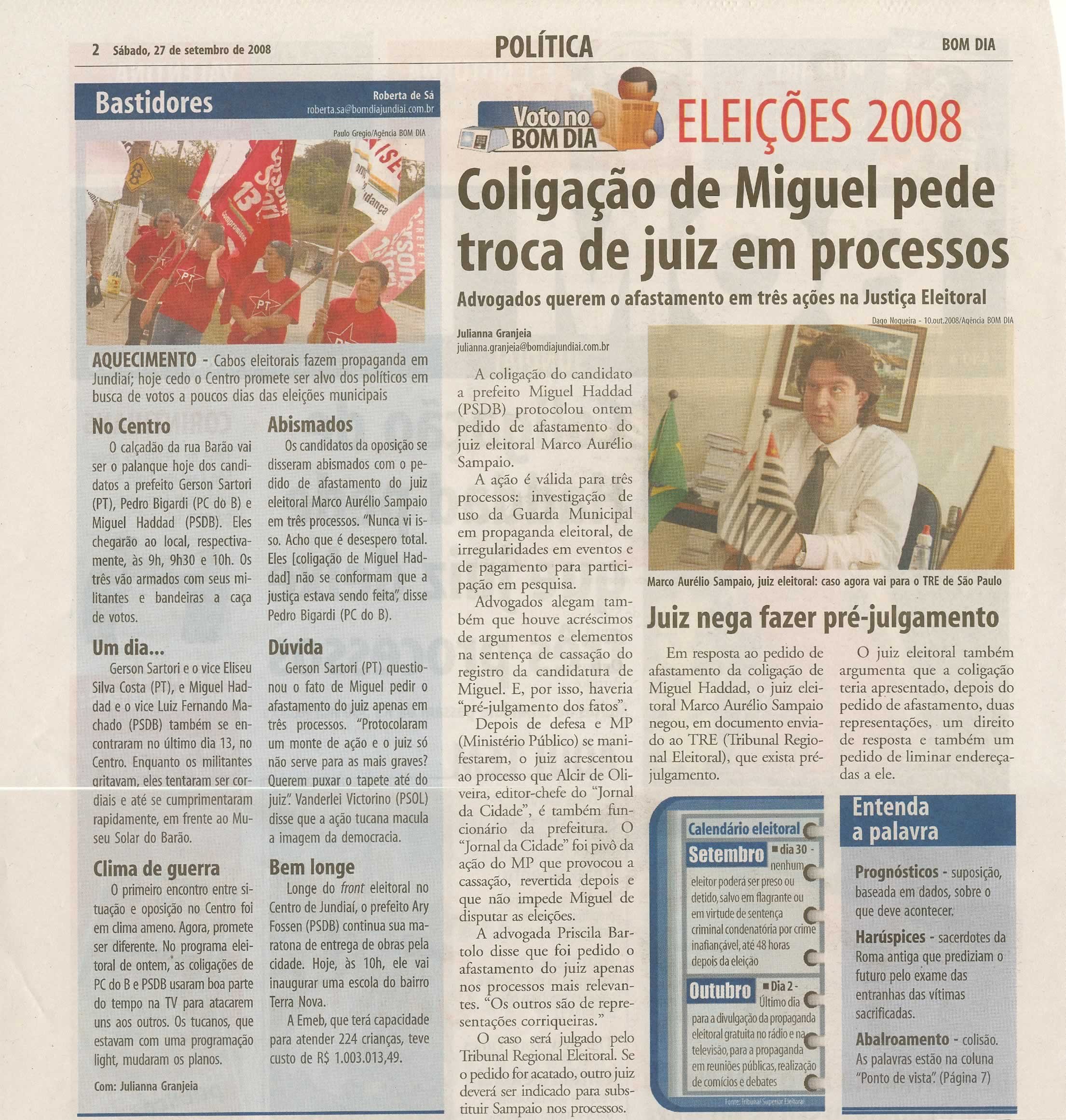Bom Dia Jundiaí - 27/09/2008