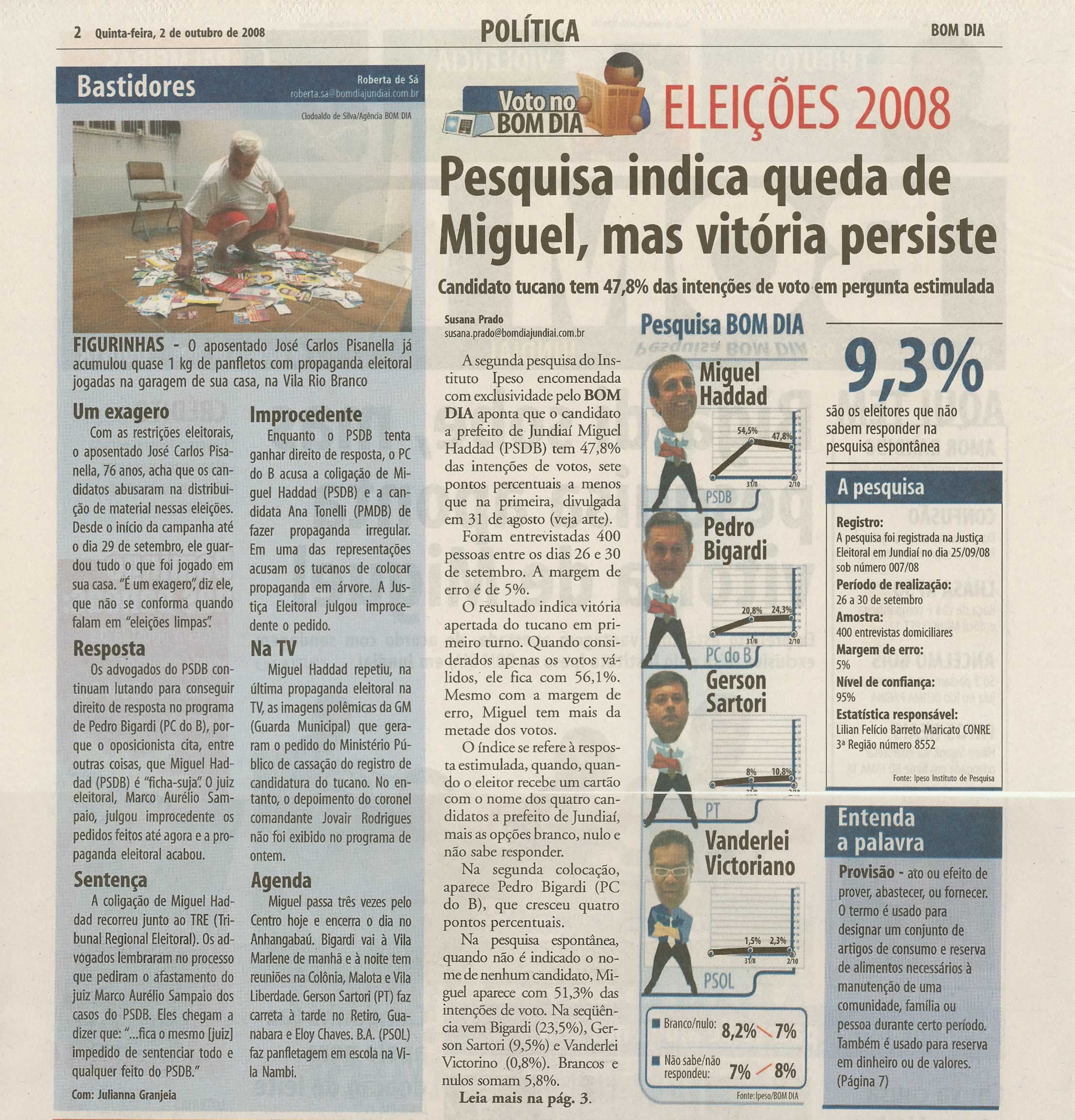 Bom Dia Jundiaí - 02/10/2008