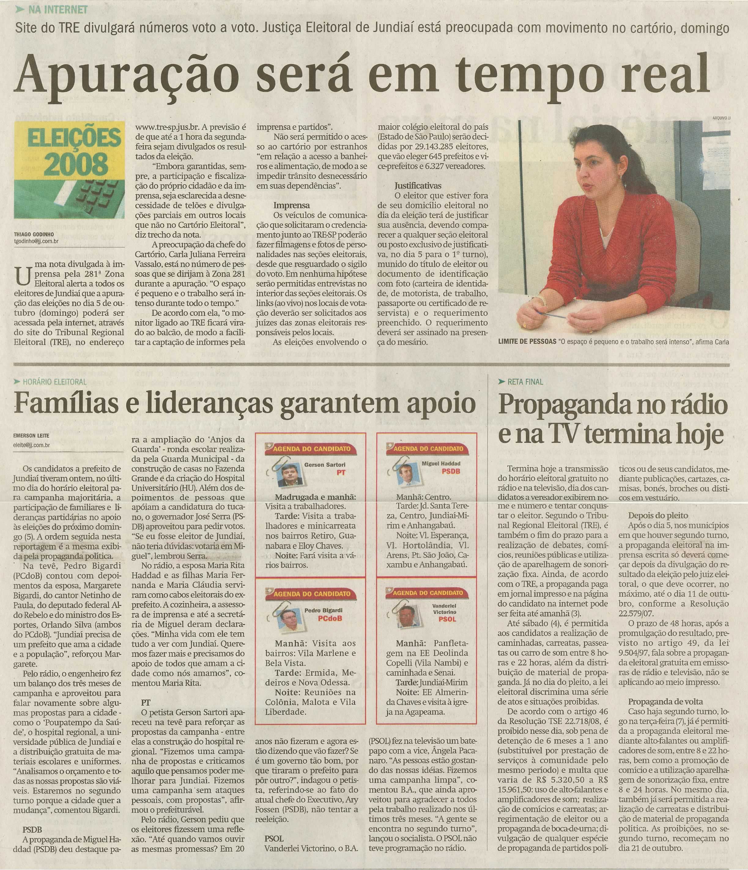 Jornal de Jundiaí - 02/10/2008