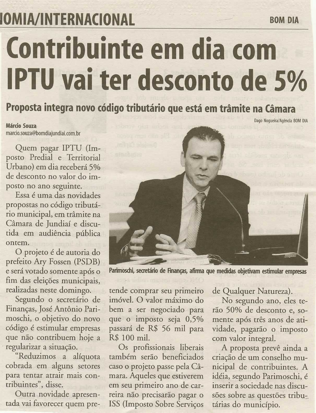 Bom Dia Jundiaí - 02/10/2008