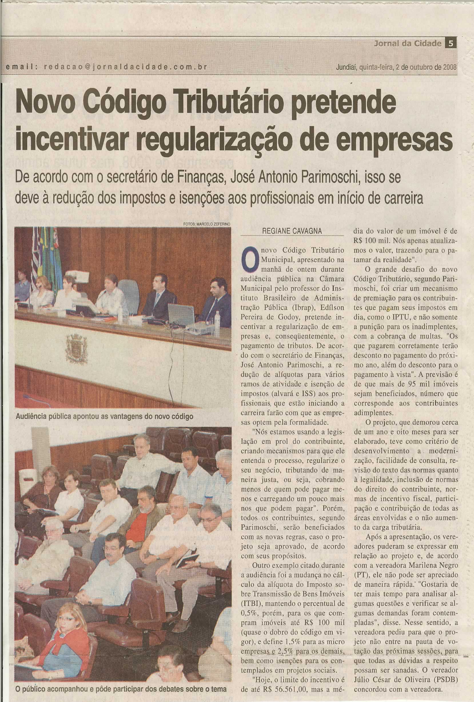 Jornal da Cidade - 02/10/2008