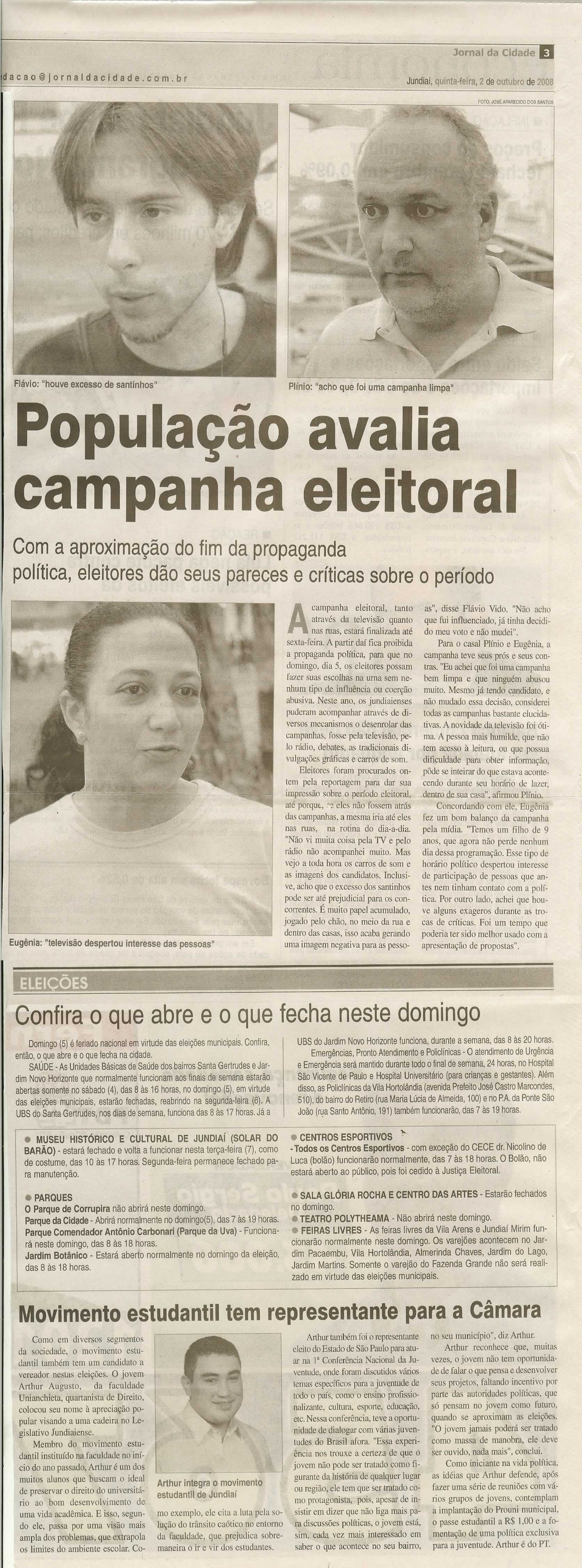Jornal da Cidade - 02/10/2008