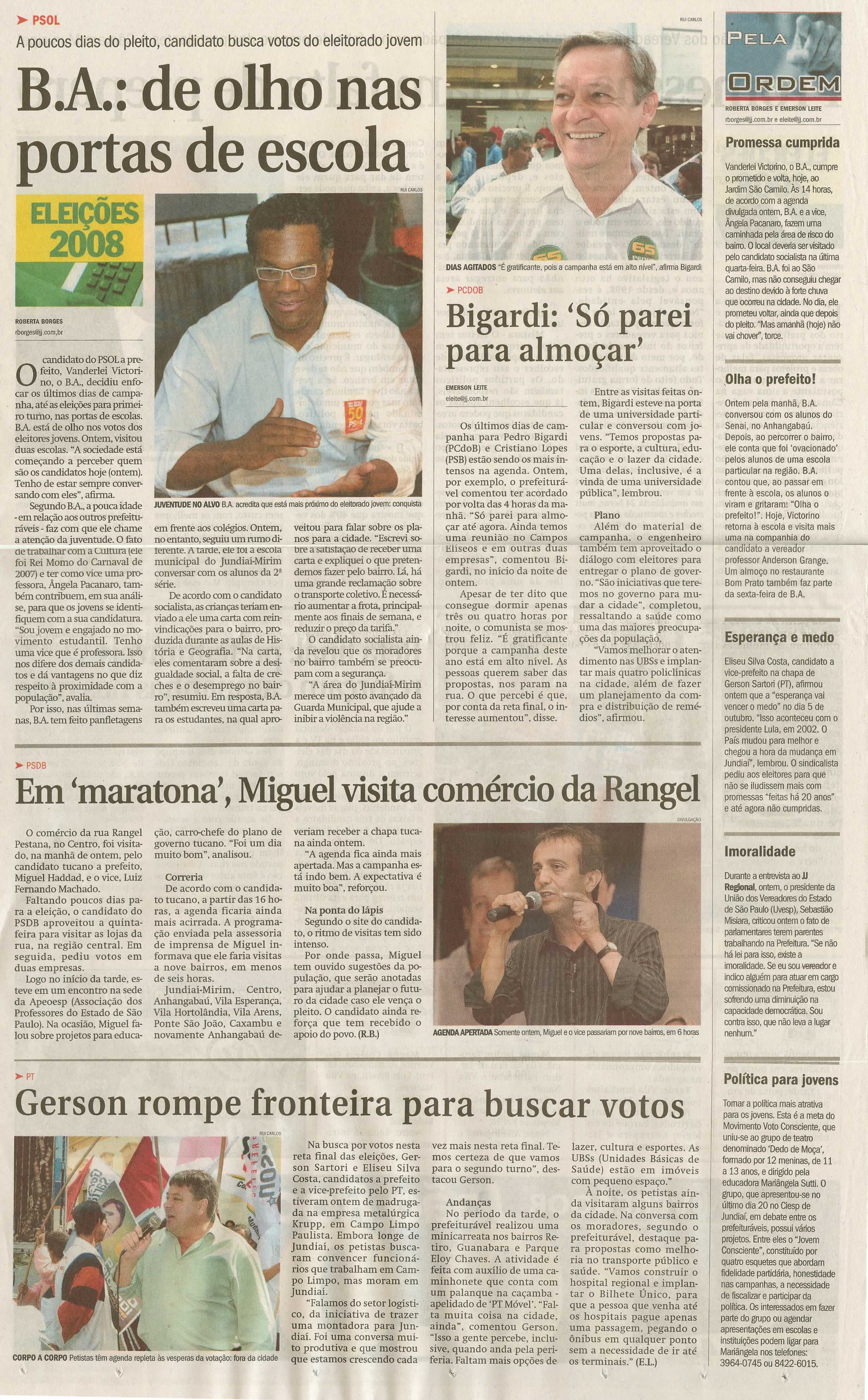 Jornal de Jundiaí - 03/10/2008