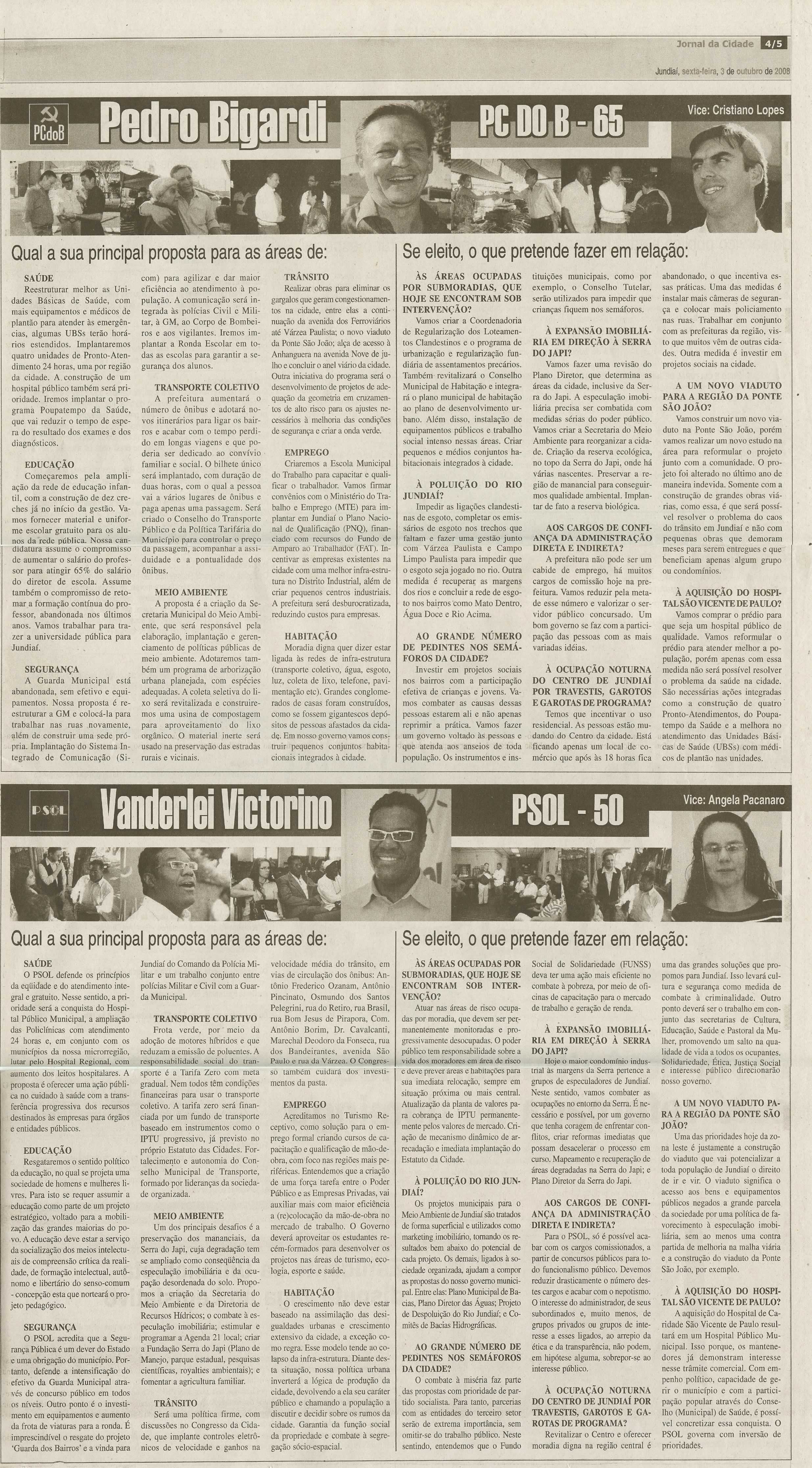 Jornal da Cidade - 03/10/2008