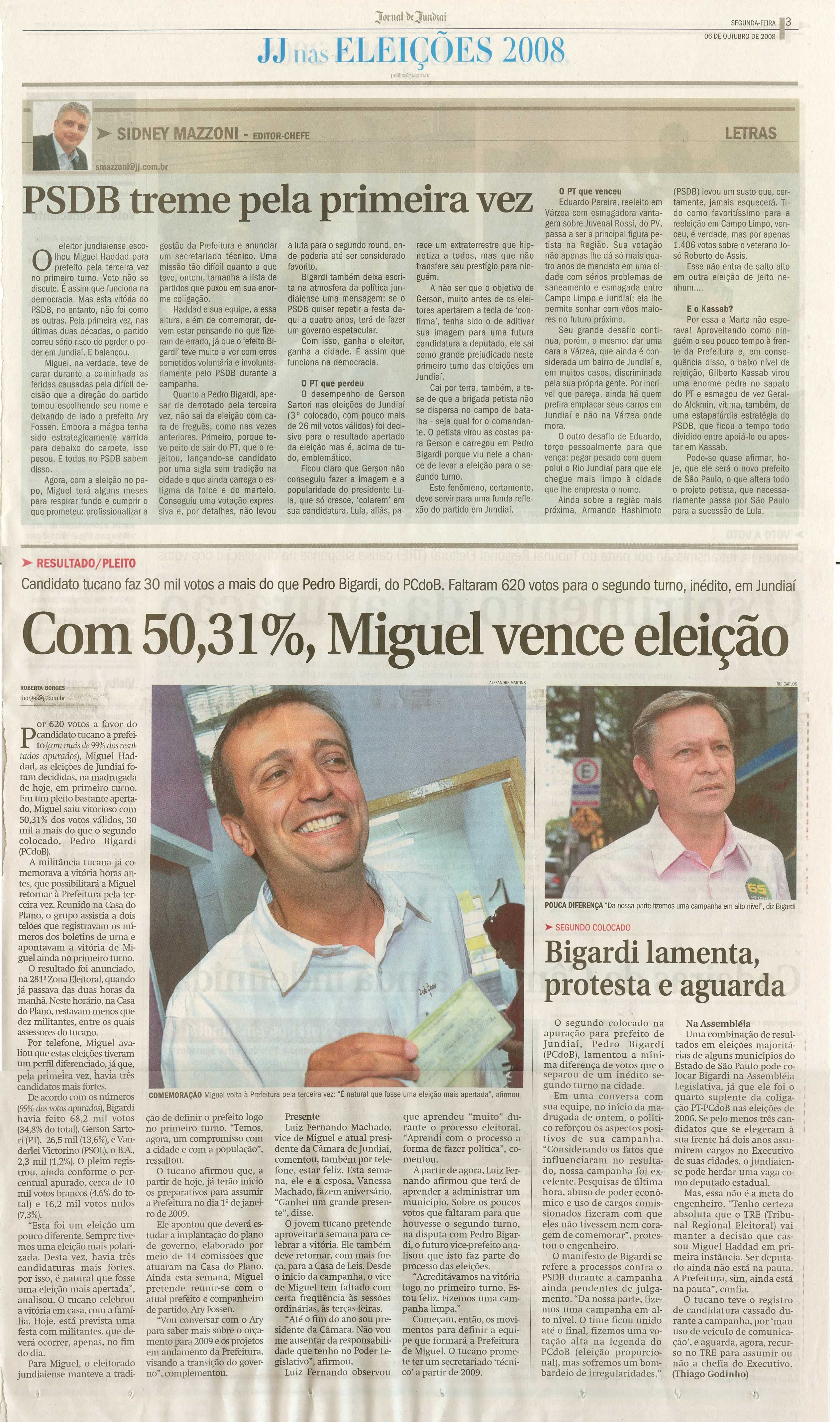 Jornal de Jundiaí - 06/10/2008
