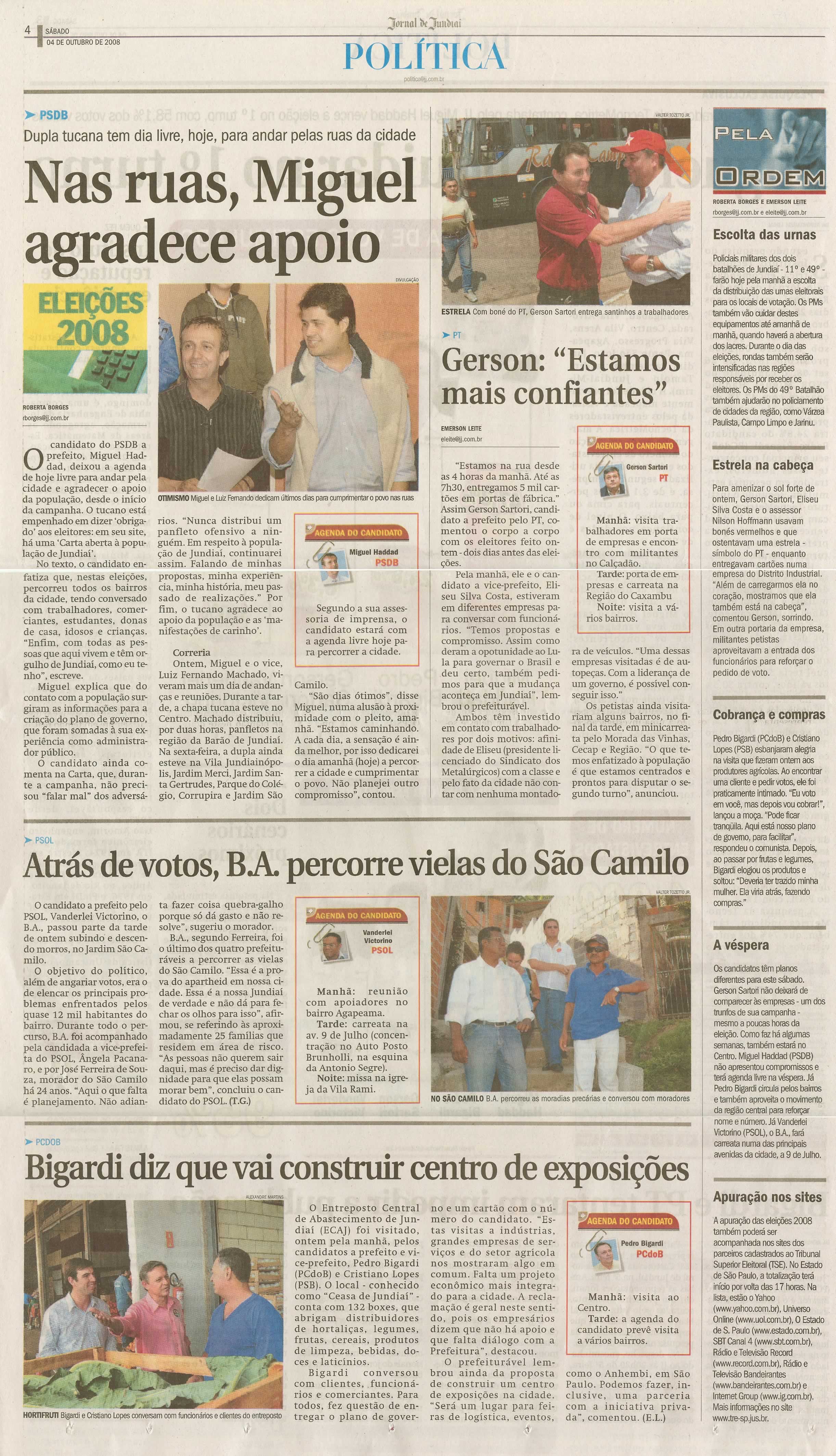 Jornal de Jundiaí - 04/10/2008
