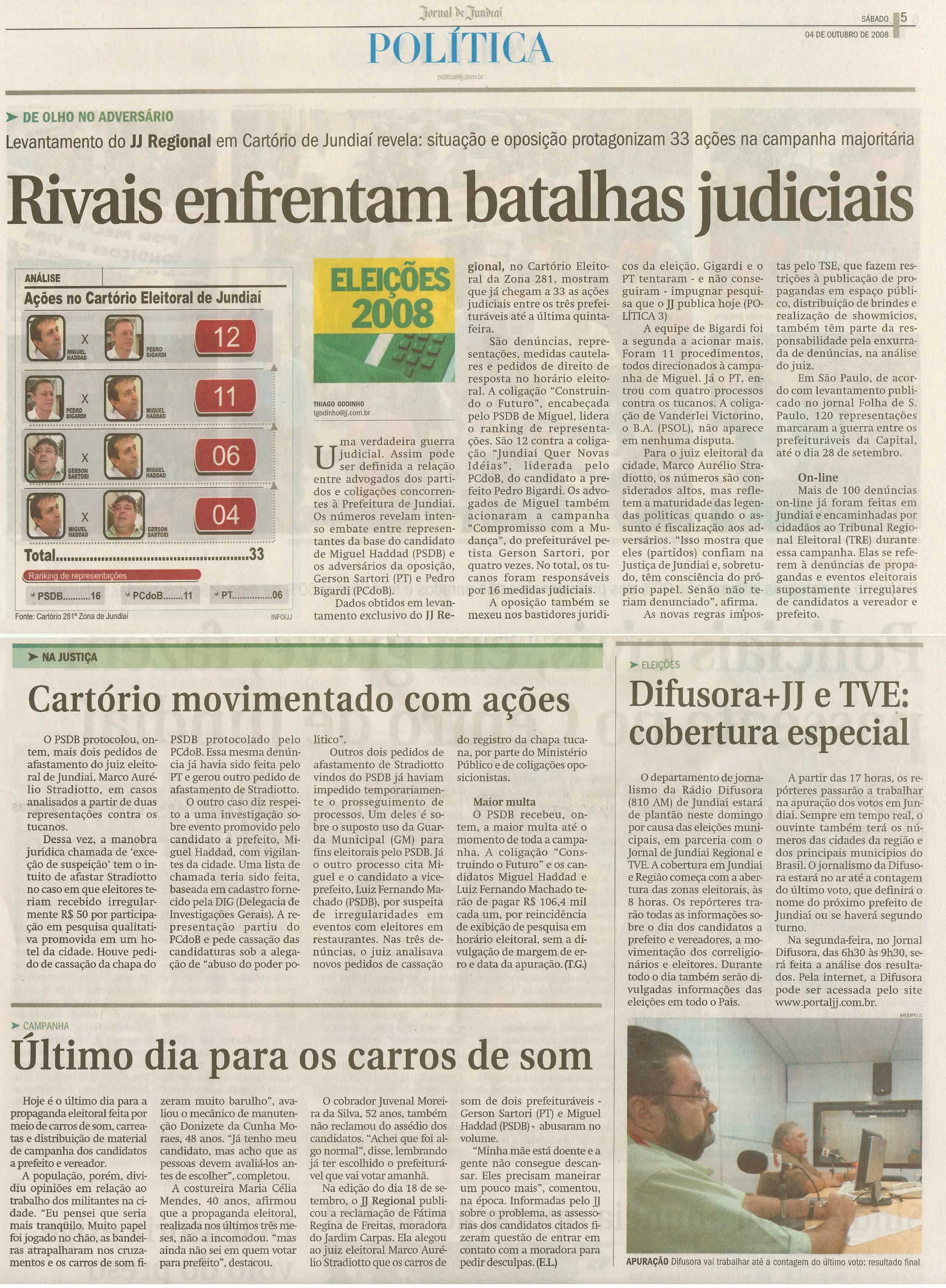Jornal de Jundiaí - 04/10/2008