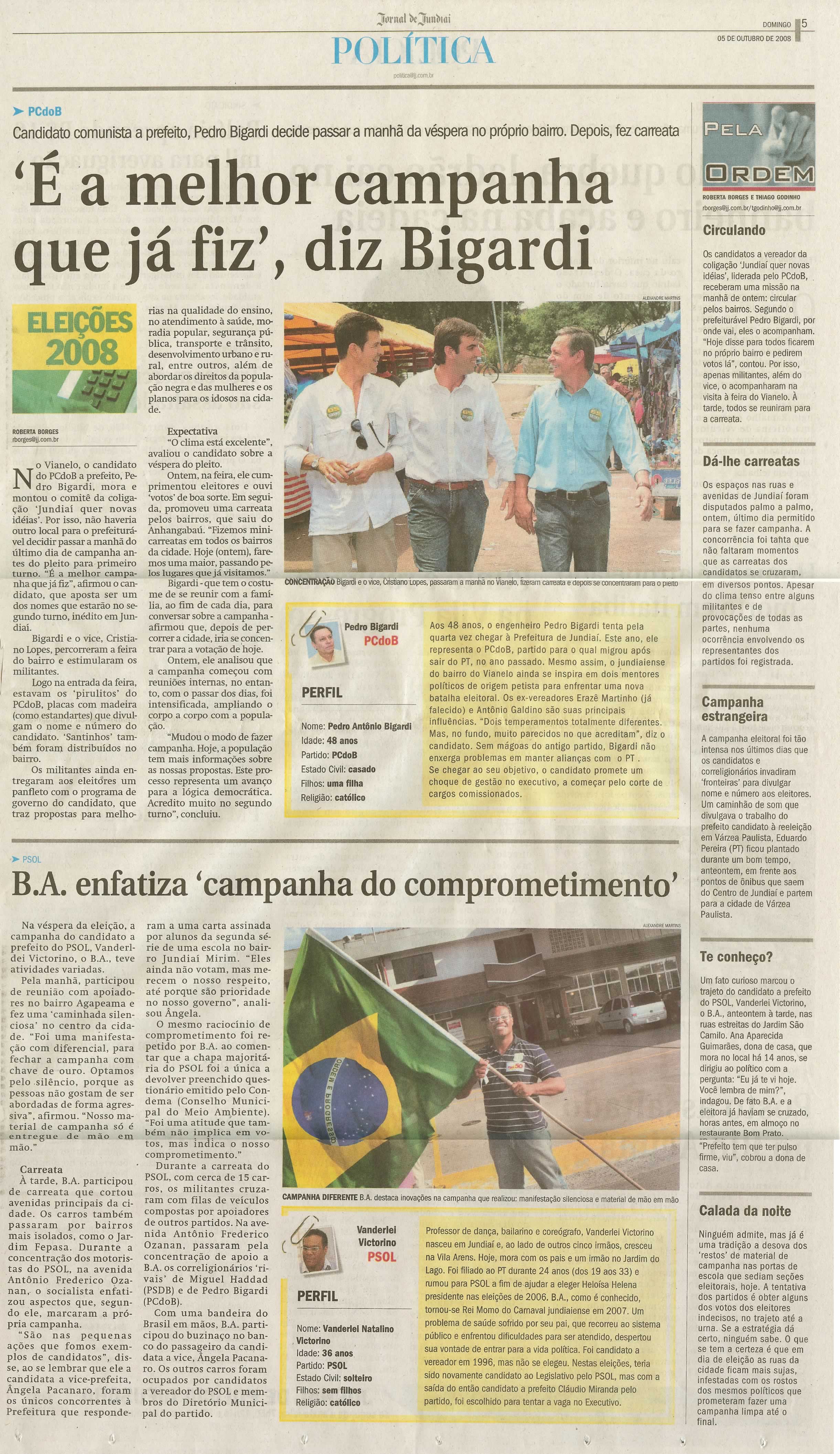 Jornal de Jundiaí - 05/10/2008