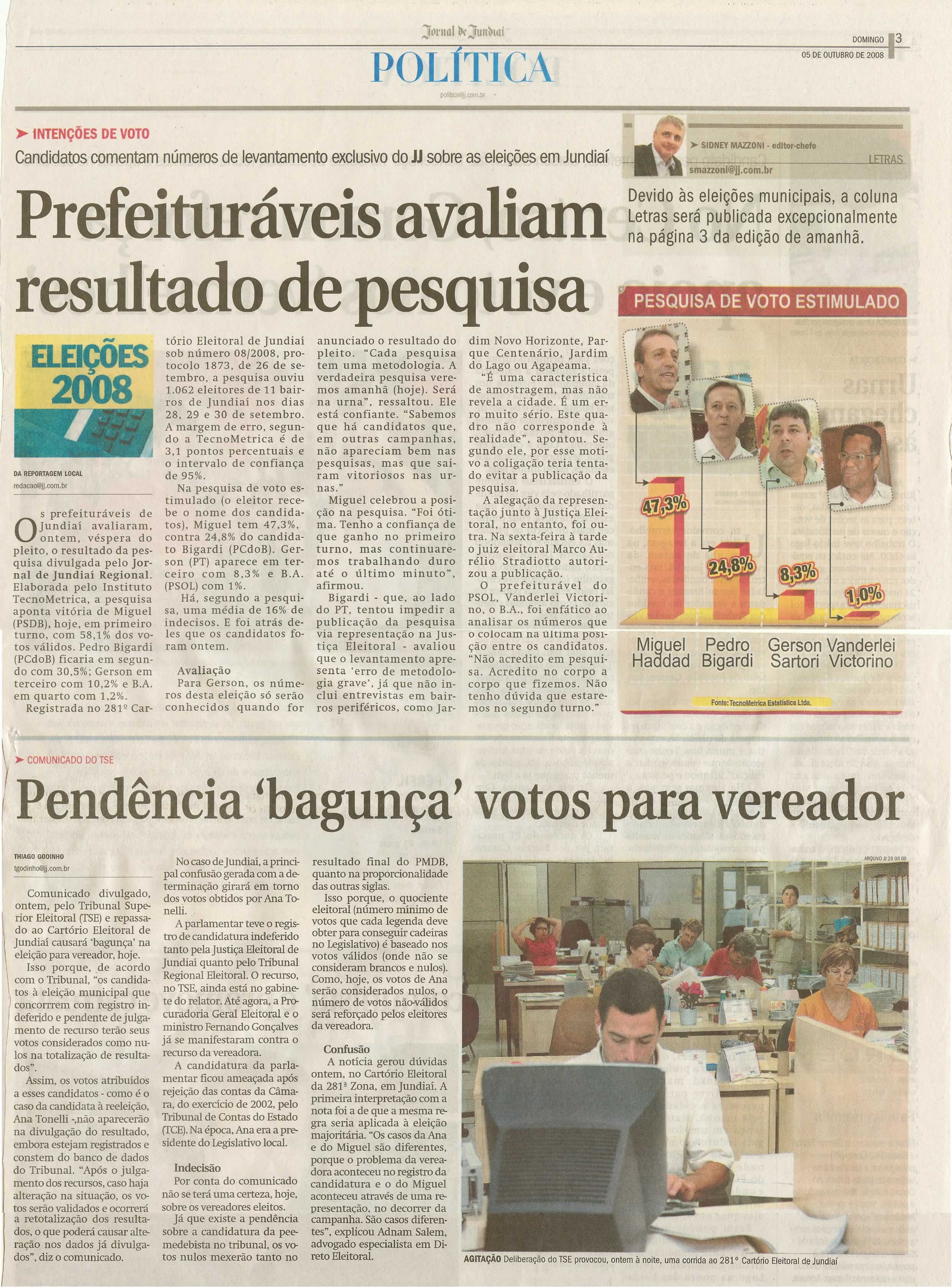 Jornal de Jundiaí - 05/10/2008
