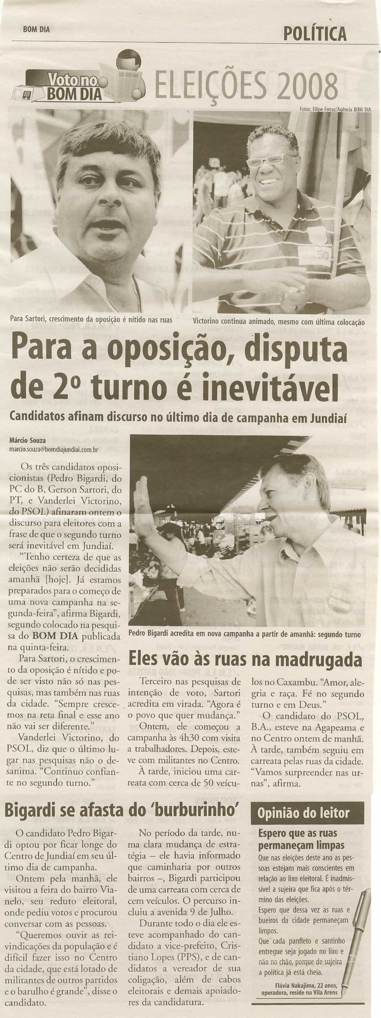 Bom Dia Jundiaí - 05/10/2008