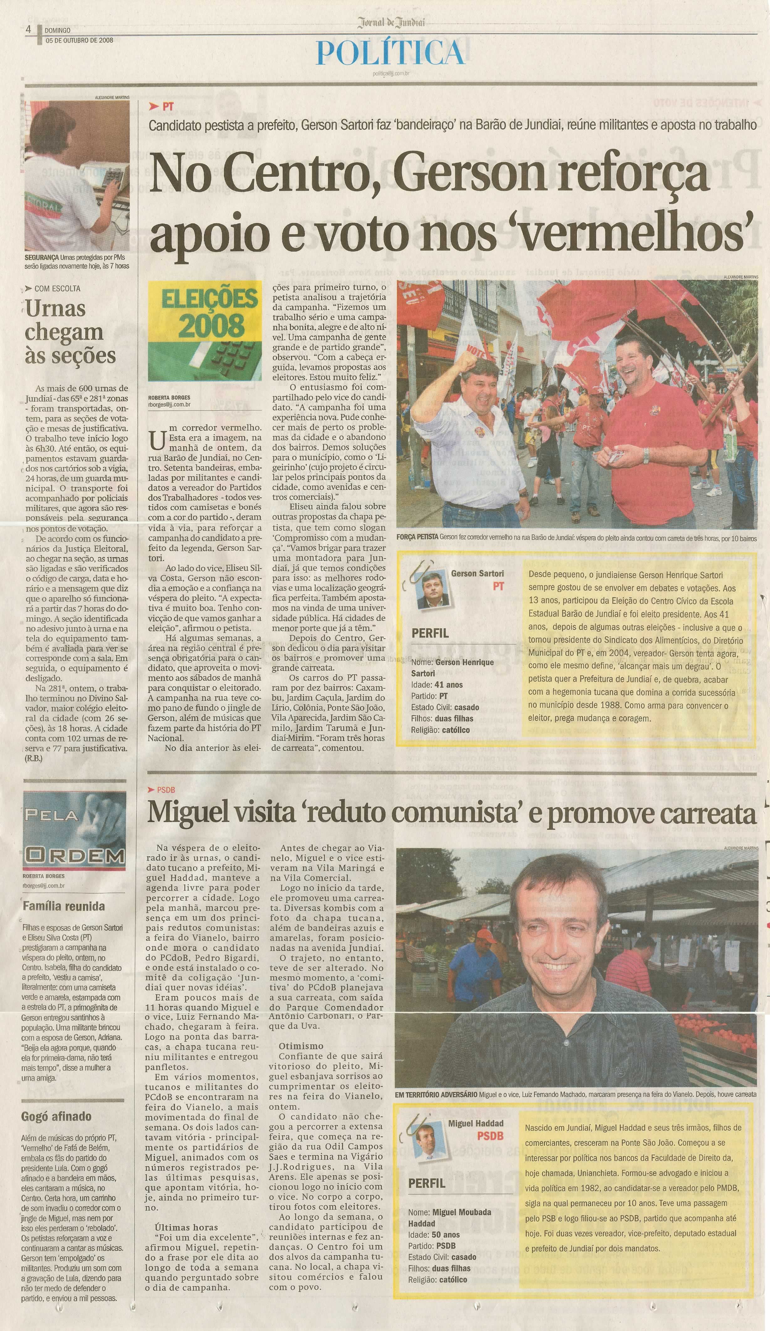 Jornal de Jundiaí - 05/10/2008