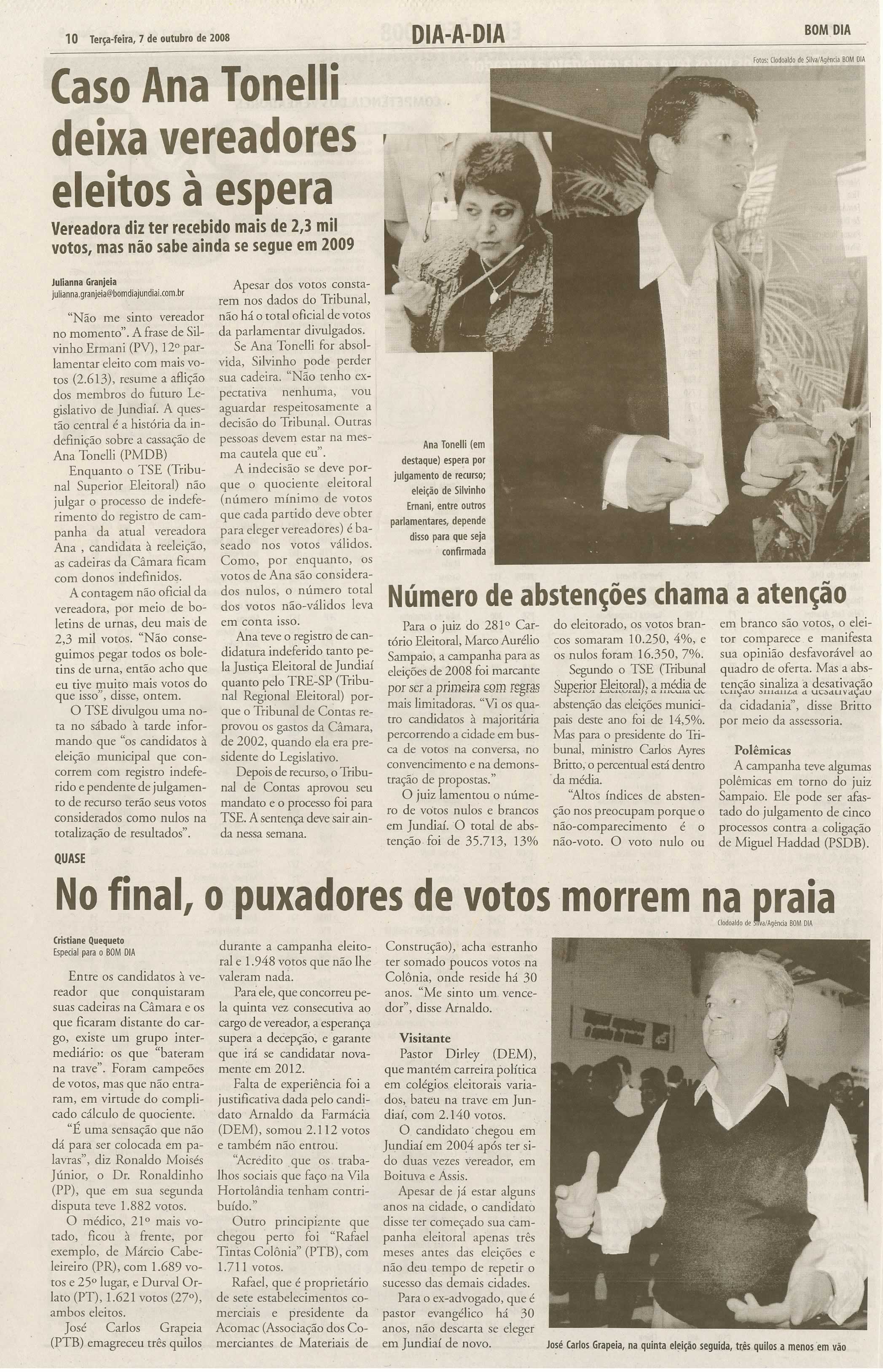 Bom Dia Jundiaí - 07/10/2008