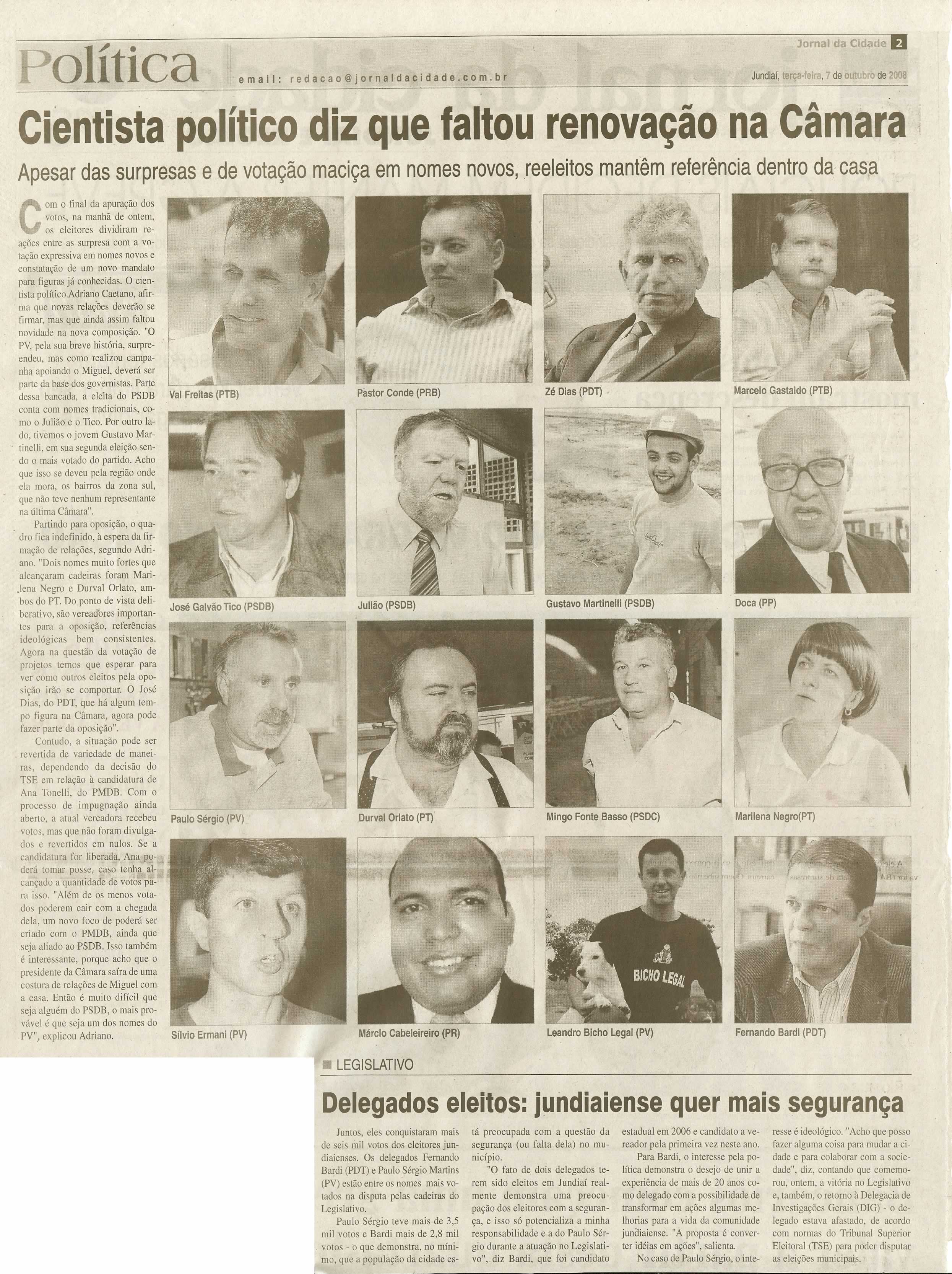 Jornal da Cidade - 07/10/2008