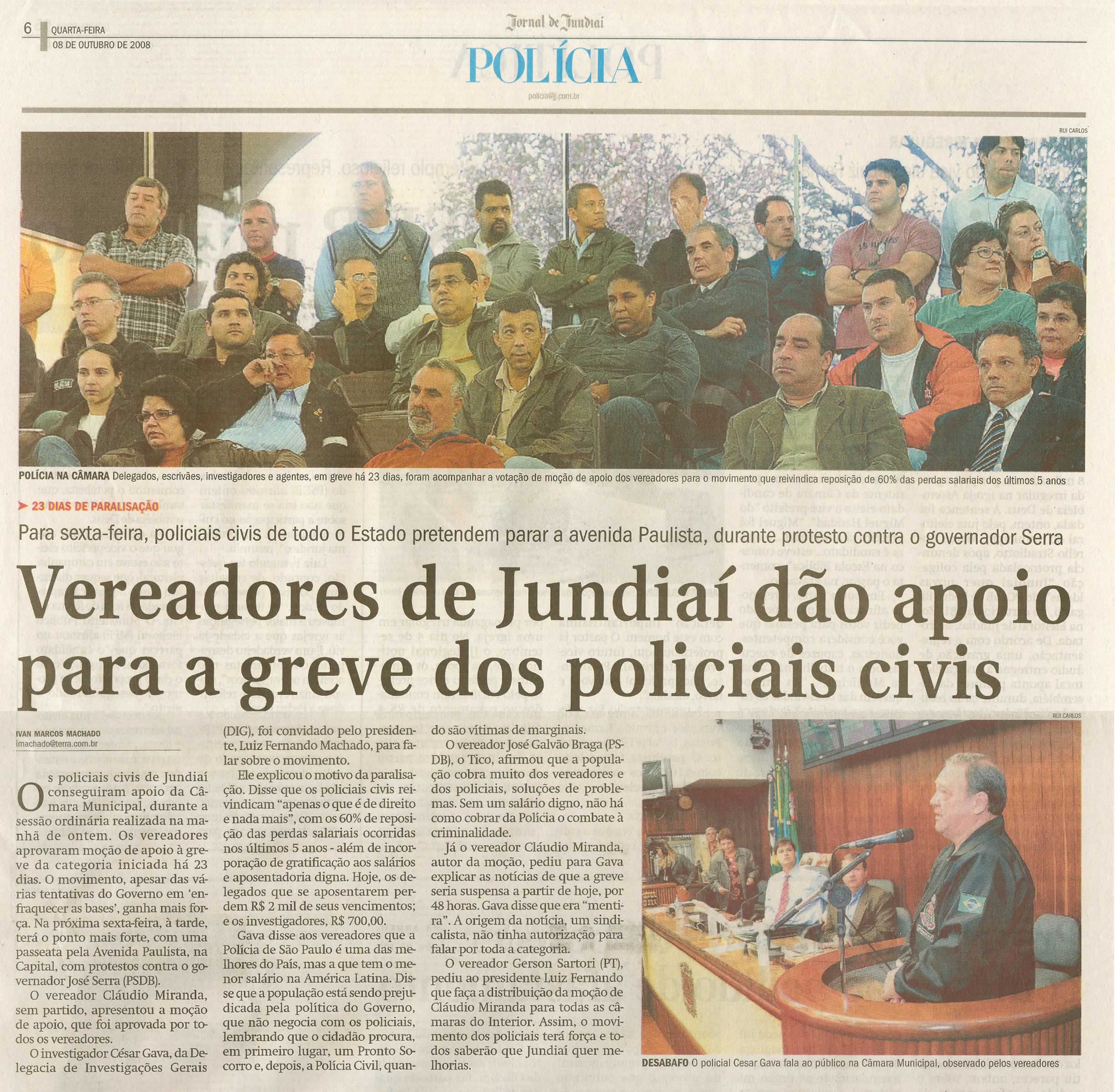 Jornal de Jundiaí - 08/10/2008