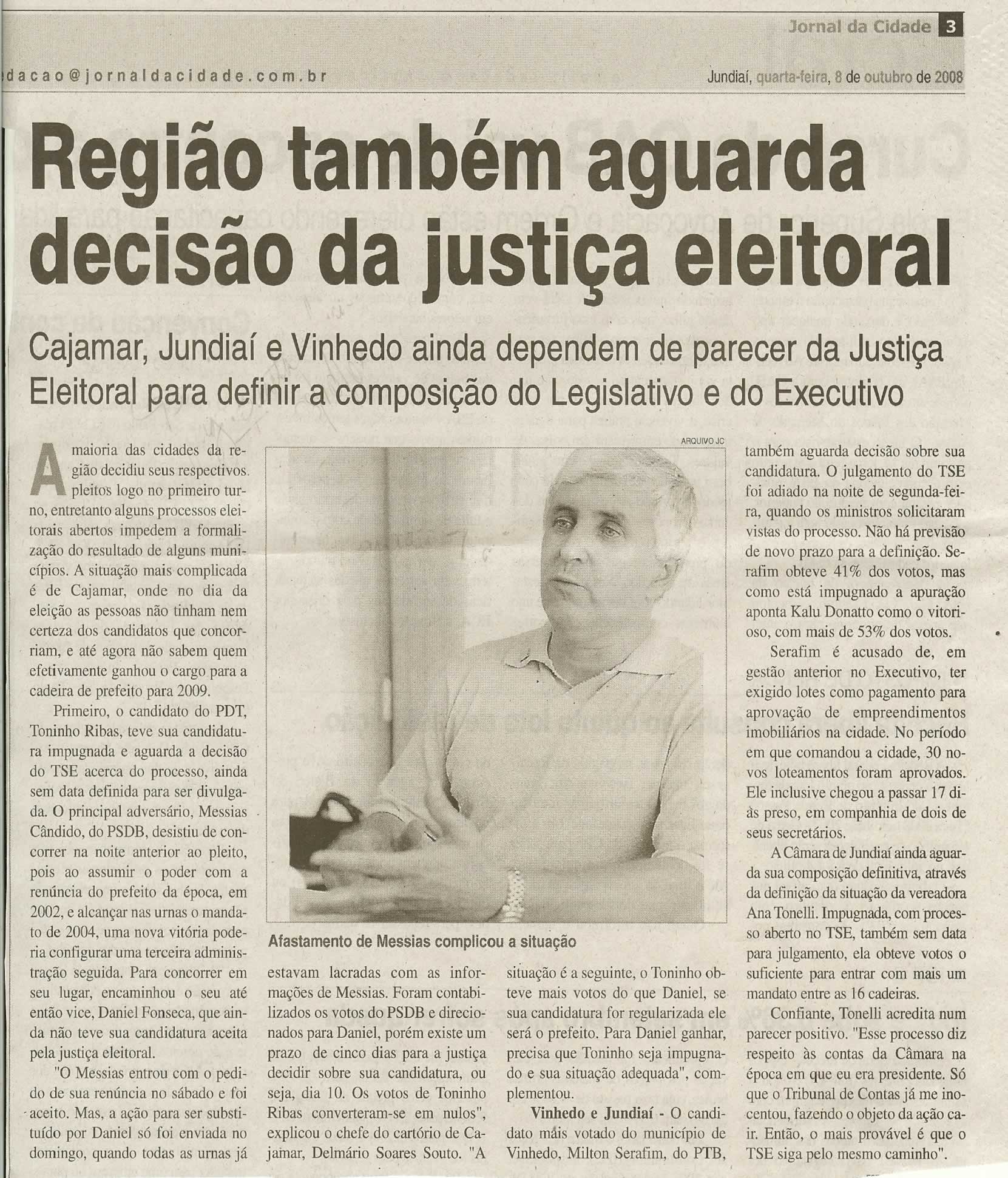 Jornal da Cidade - 08/10/2008