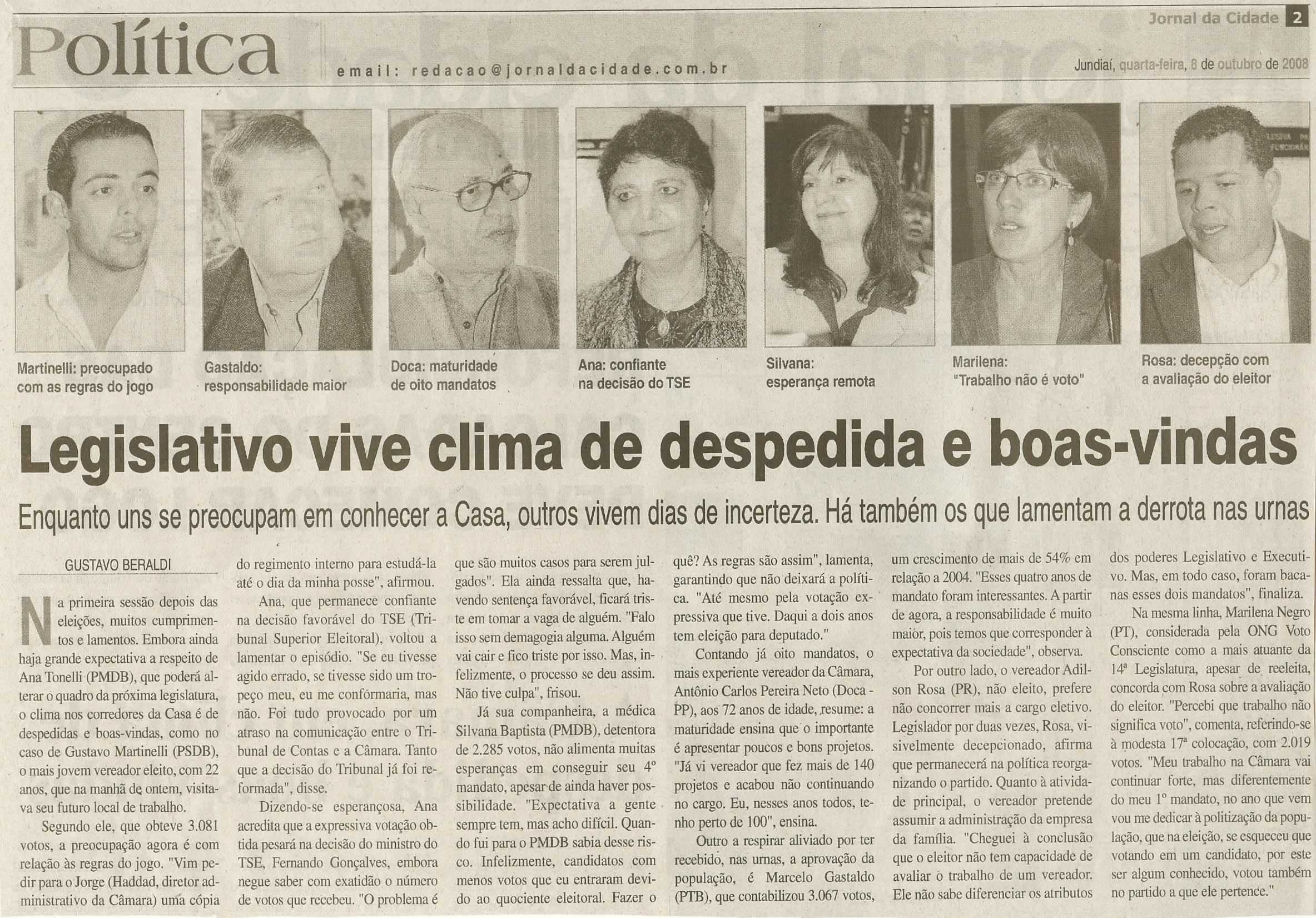 Jornal da Cidade - 08/10/2008