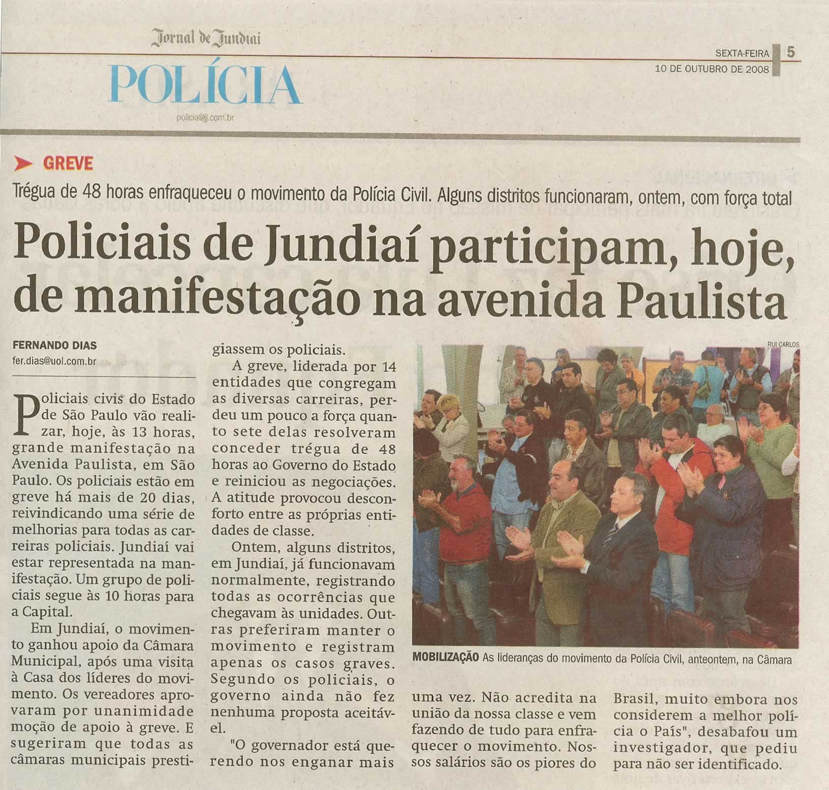 Jornal de Jundiaí - 10/10/2008