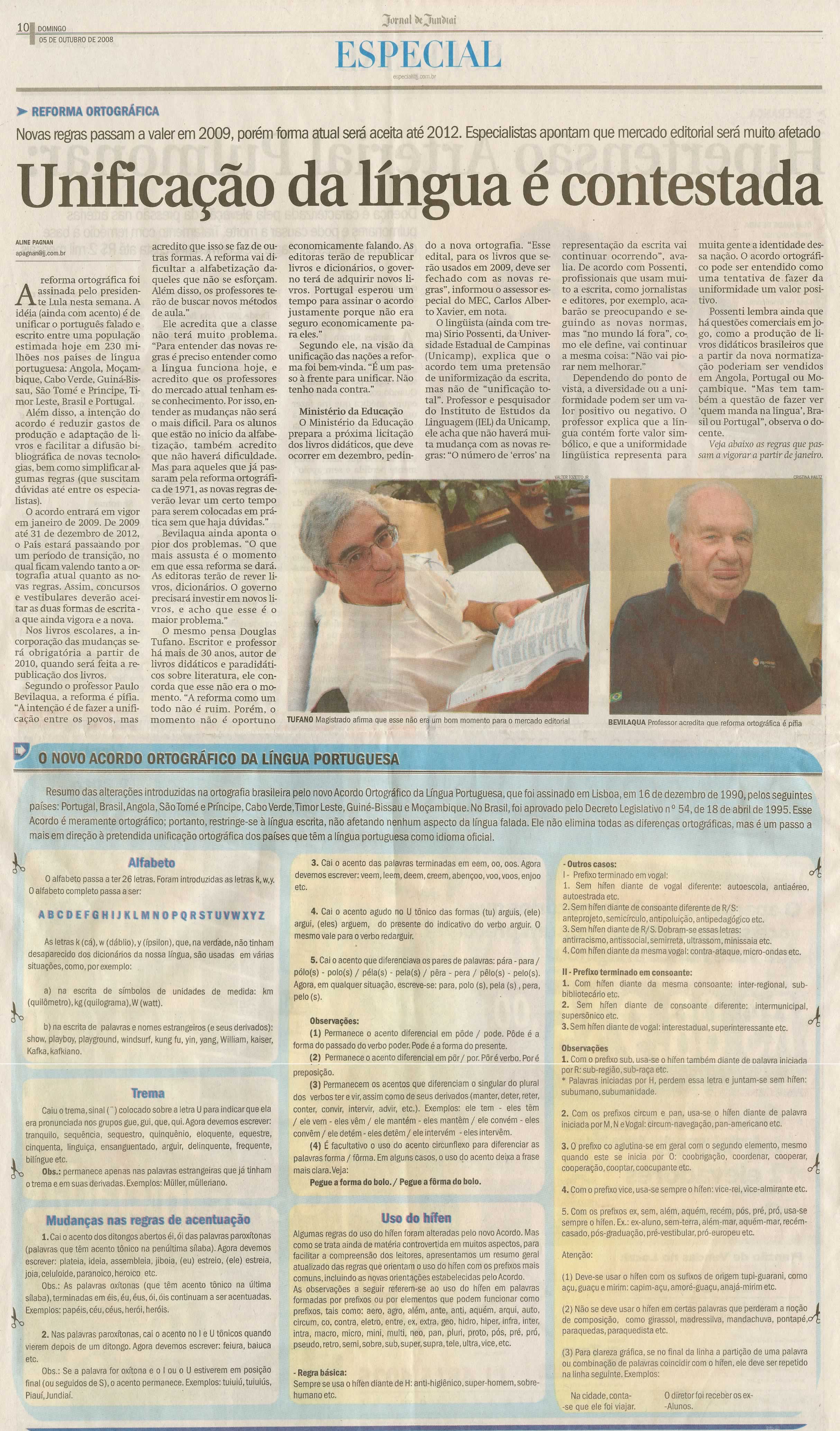 Jornal de Jundiaí - 05/10/2008