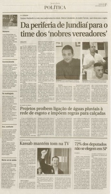 Jornal de Jundiaí - 13/10/2008