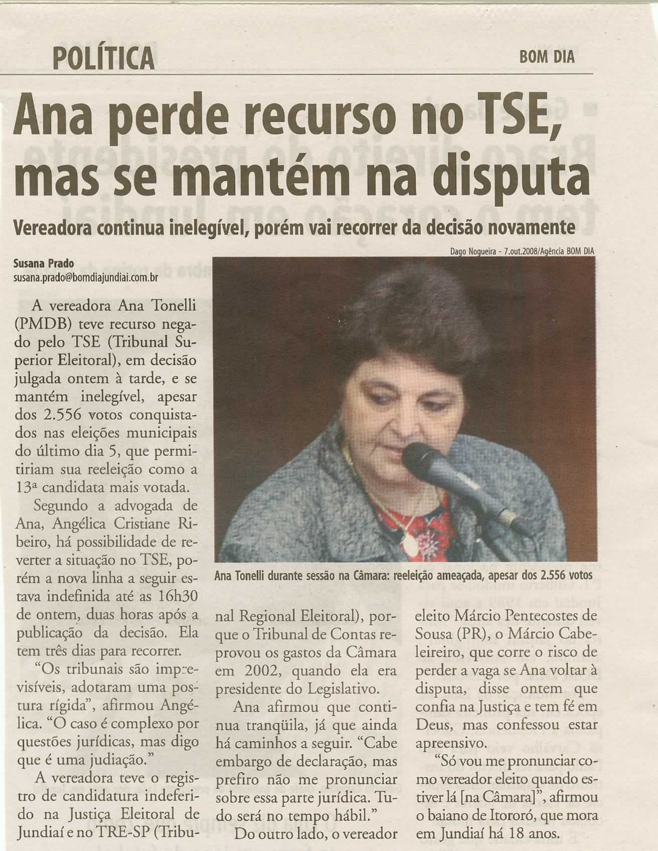Bom Dia Jundiaí - 12/10/2008