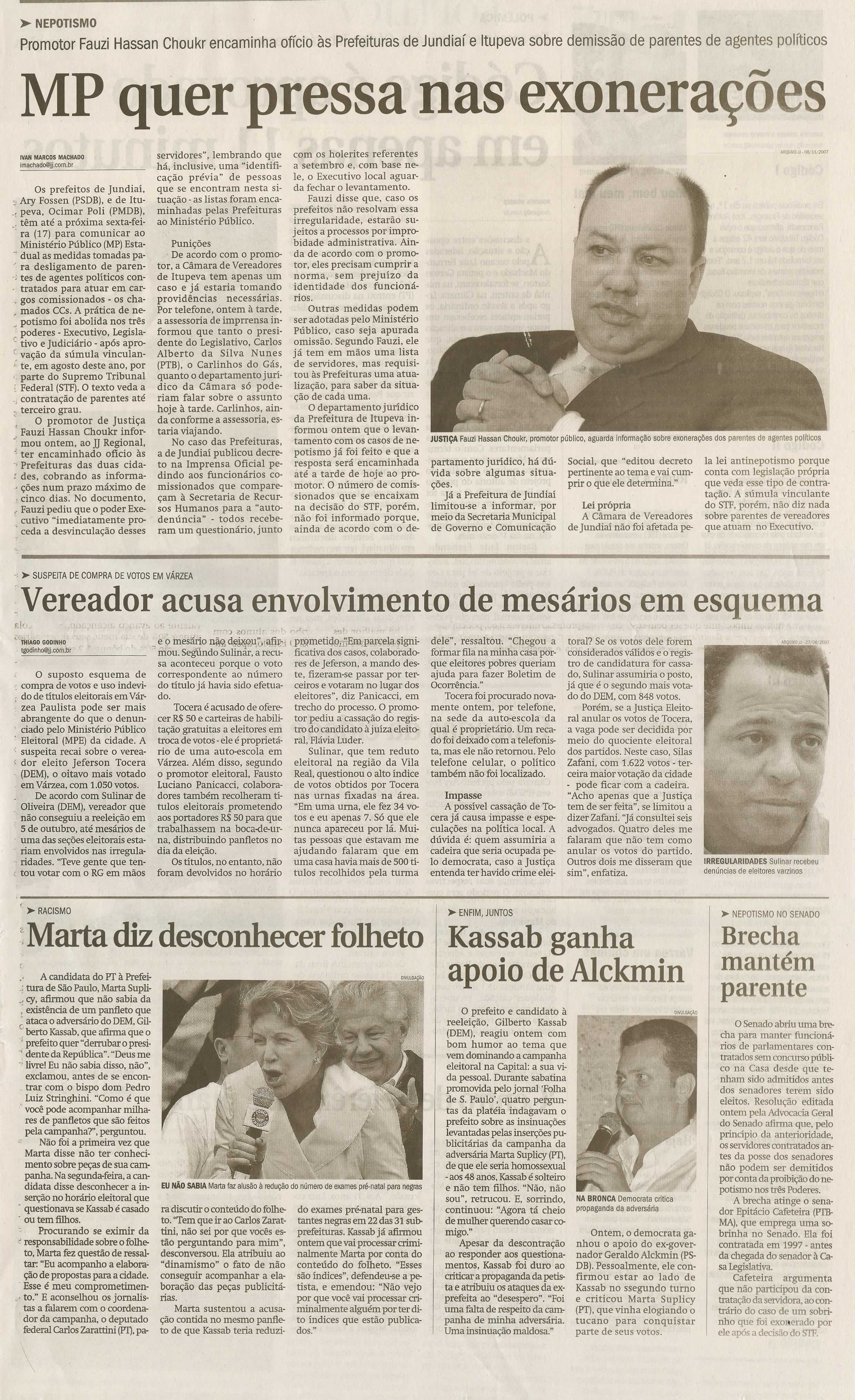 Jornal de Jundiaí - 15/10/2008
