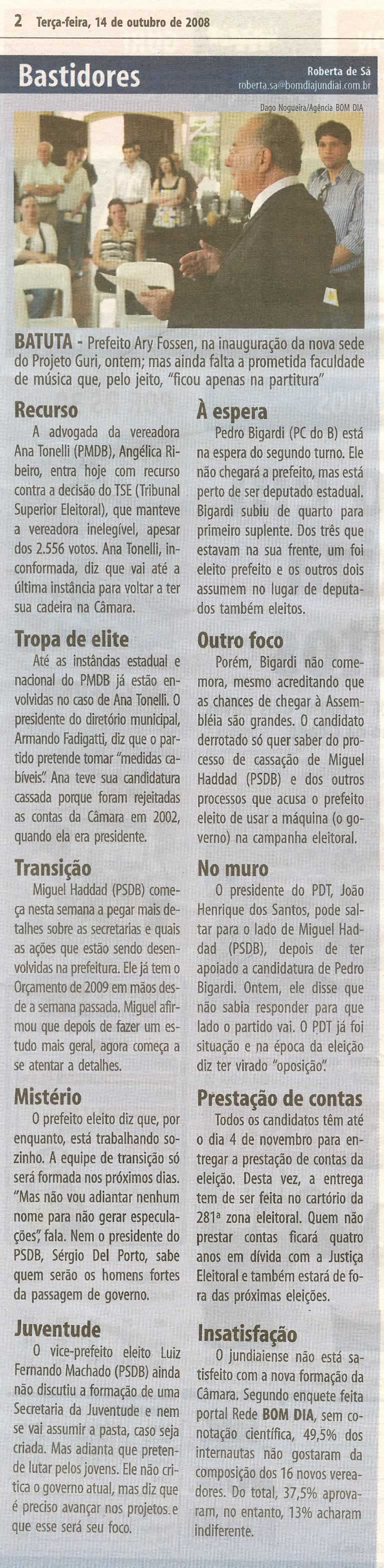 Bom Dia Jundiaí - 14/10/2008