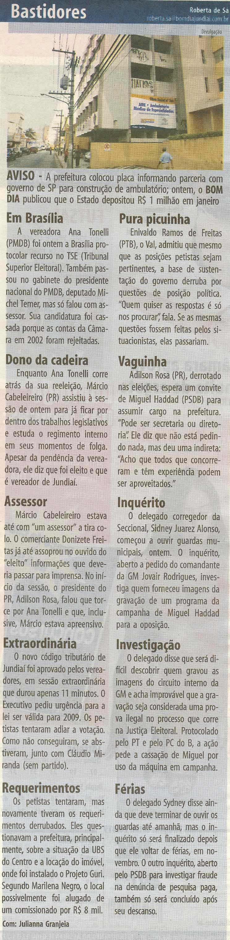 Bom Dia Jundiaí - 15/10/2008